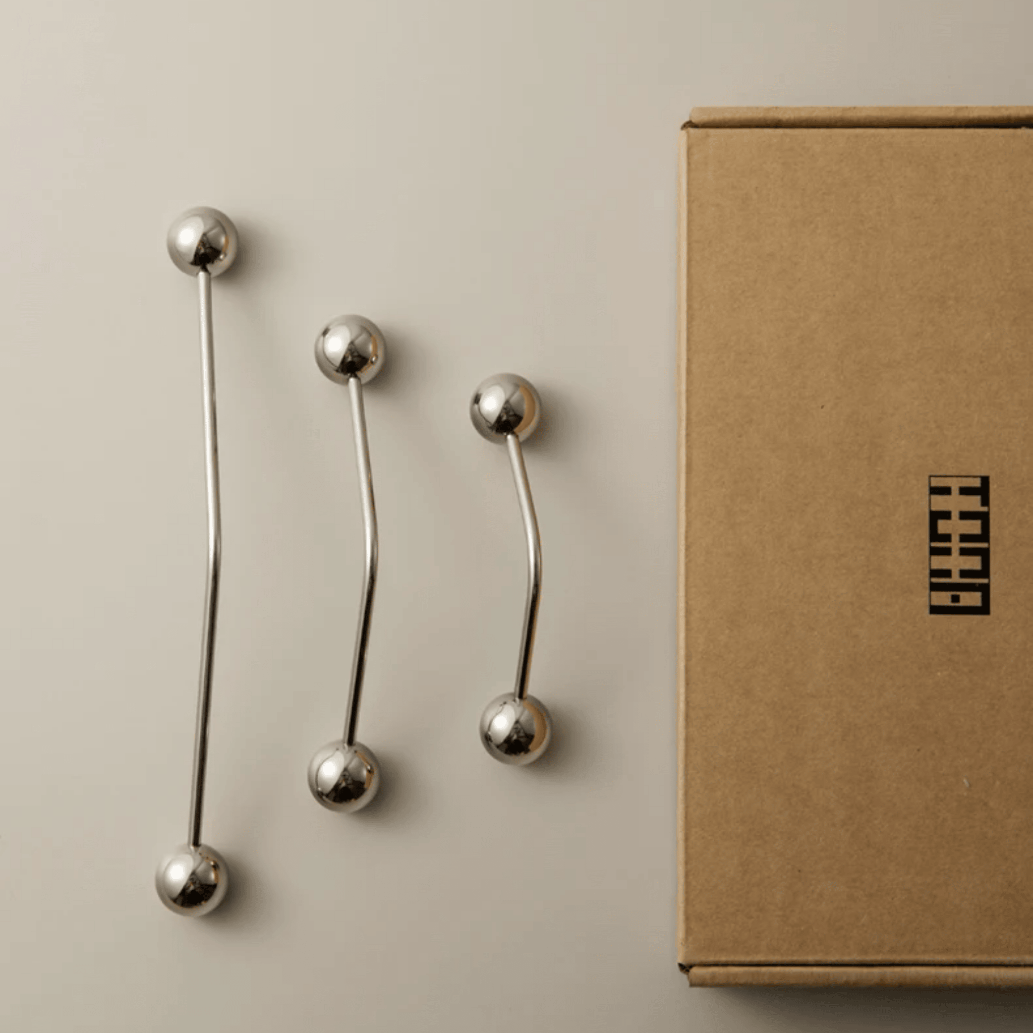 Linja Minimalist Solid Brass Pull Handle Titanium, Cabinet Knobs & Handles