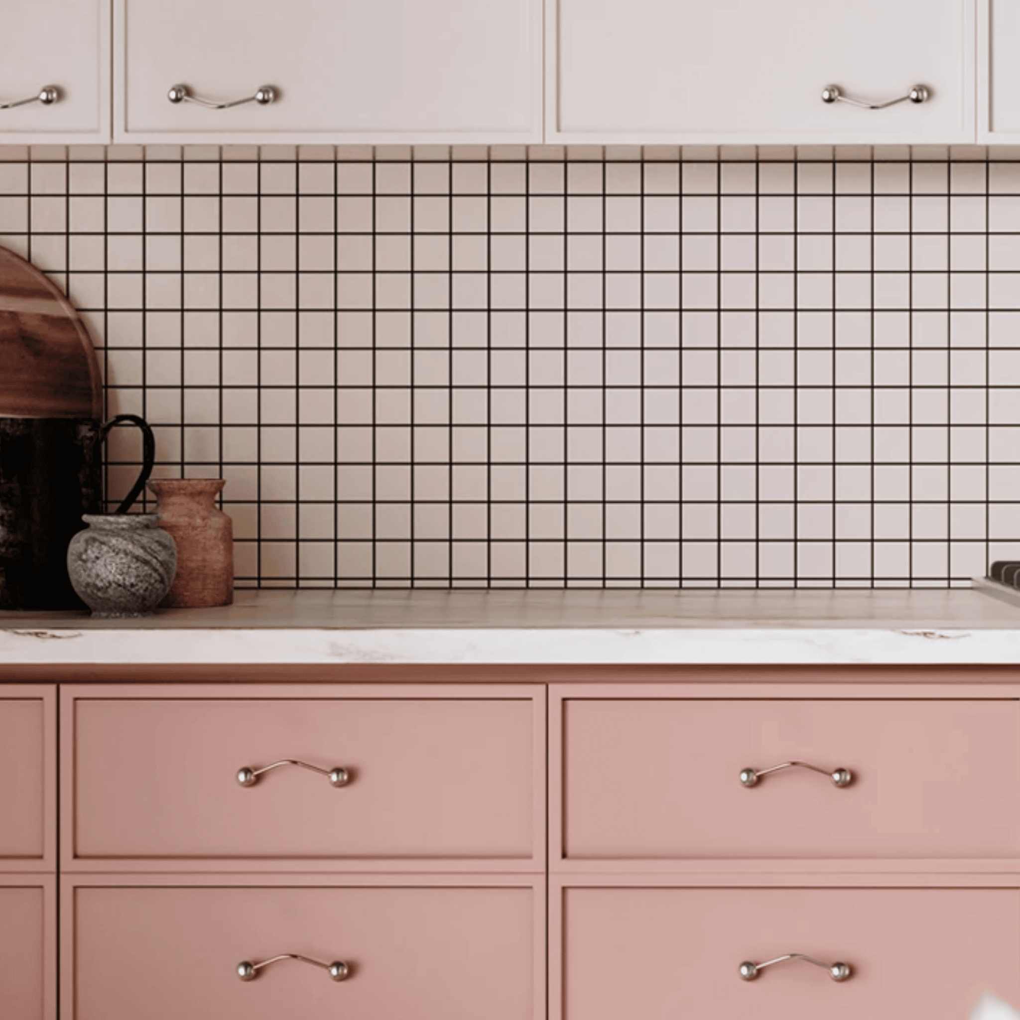 Linja Minimalist Solid Brass Pull Handle Titanium, Cabinet Knobs & Handles