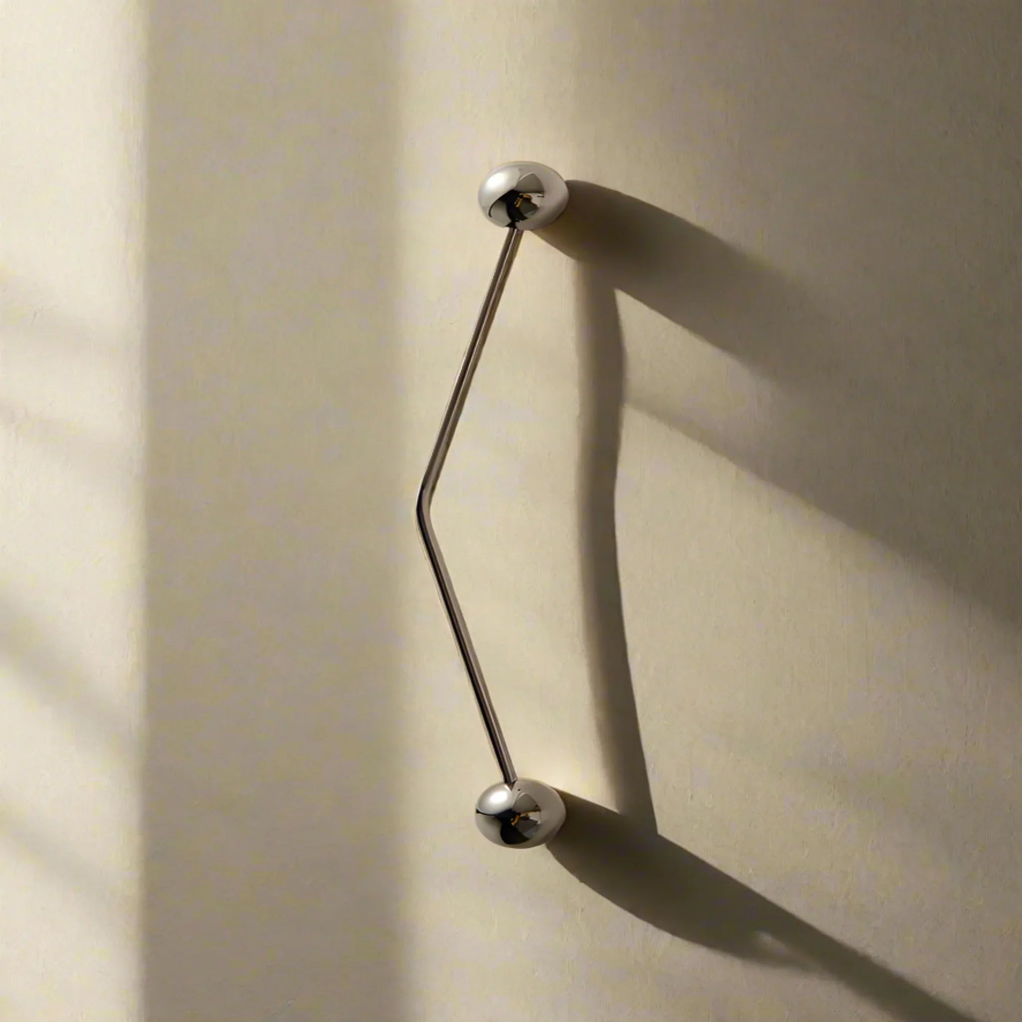 Linja Minimalist Solid Brass Pull Handle Titanium, Large, Cabinet Knobs & Handles