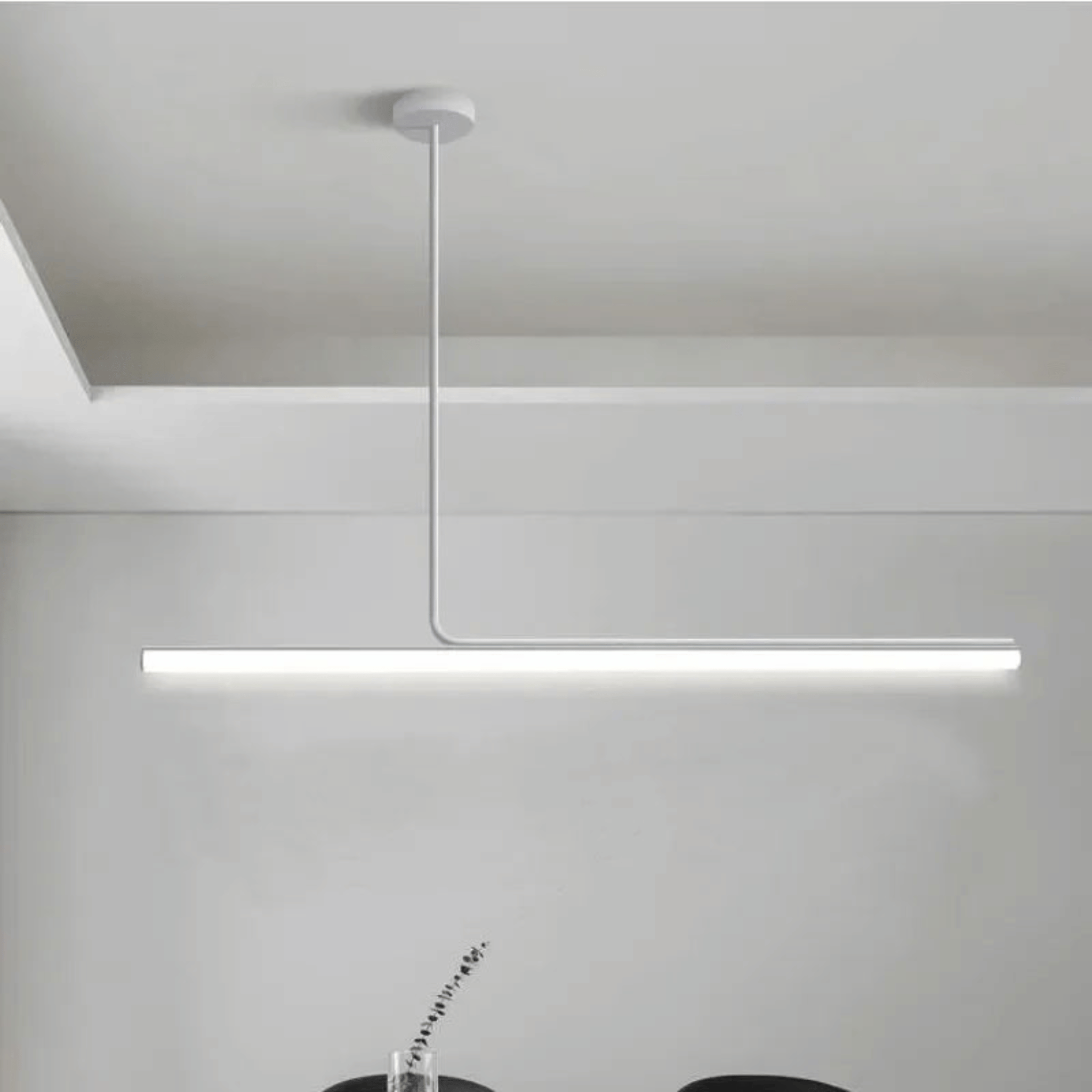 Dimmable Nordic Linear LED Pendant Light | Skonne, Large / with remote, Ceiling Fixtures, Linje for Dining