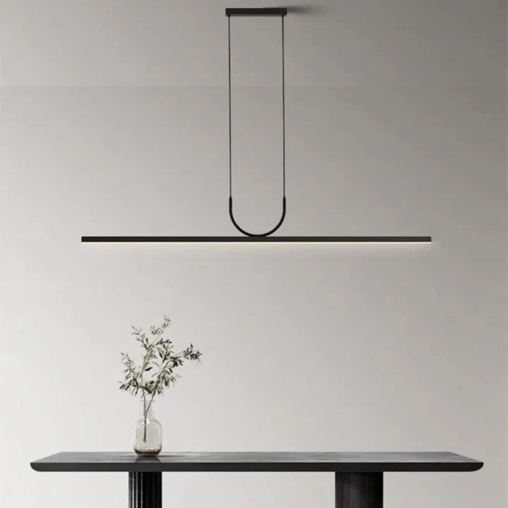 Linné Black Linear LED Pendant Light by Skonne, Ceiling Fixtures, Minimalist