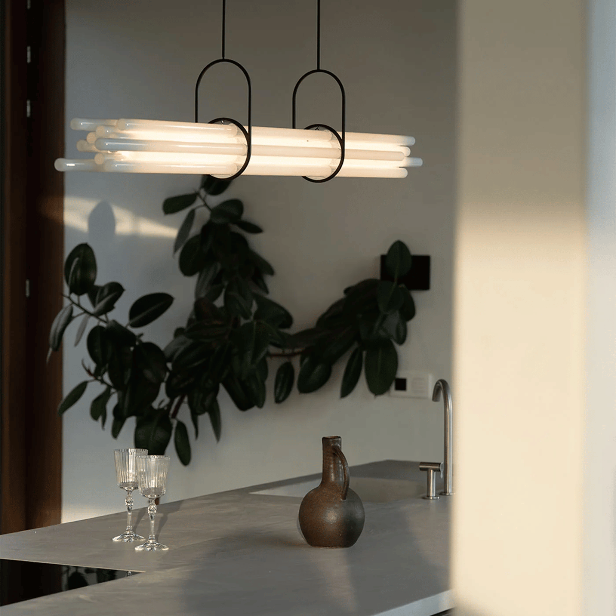 Linne Linear Pendant Light — Nordic Aluminum LED, Ceiling Fixtures, Modern