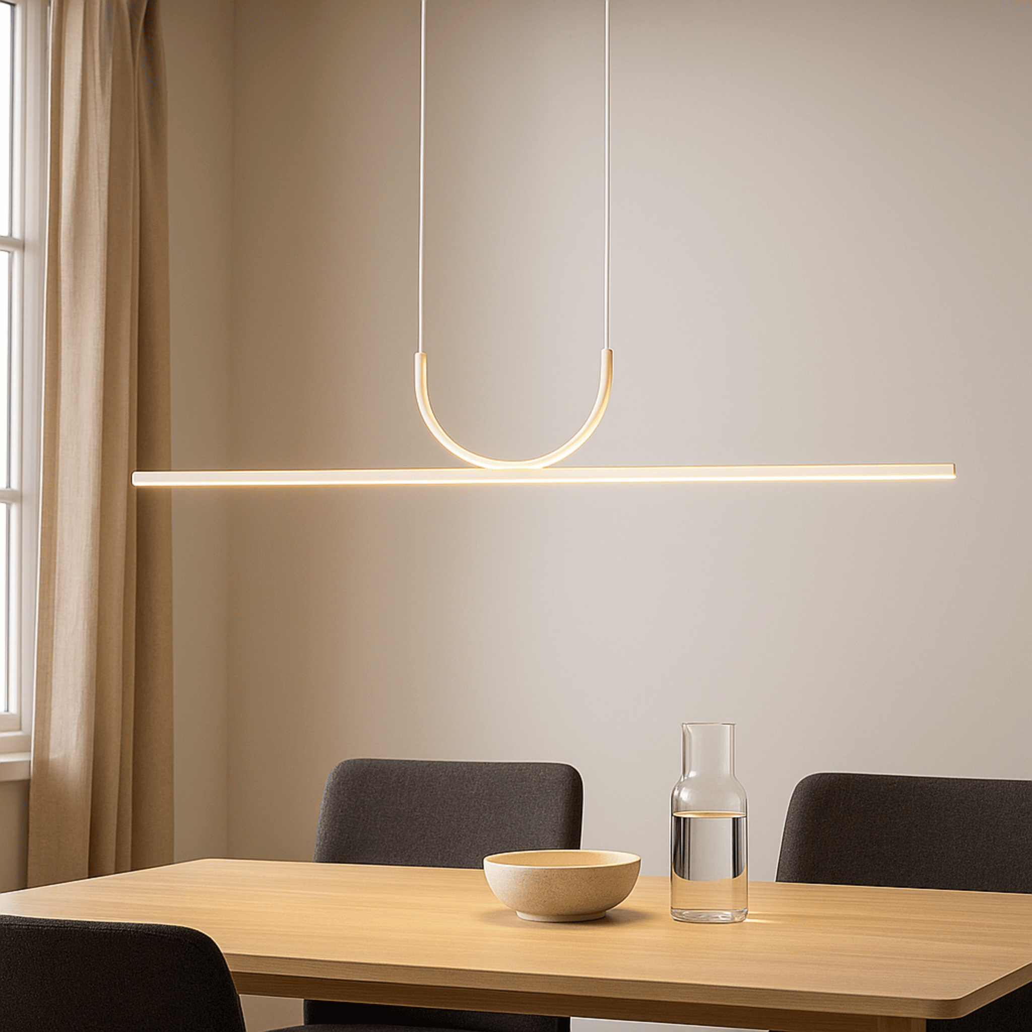 Linnea Linear LED Pendant Light for Dining Rooms, Small / Cool White, Ceiling Fixtures, Minimalist