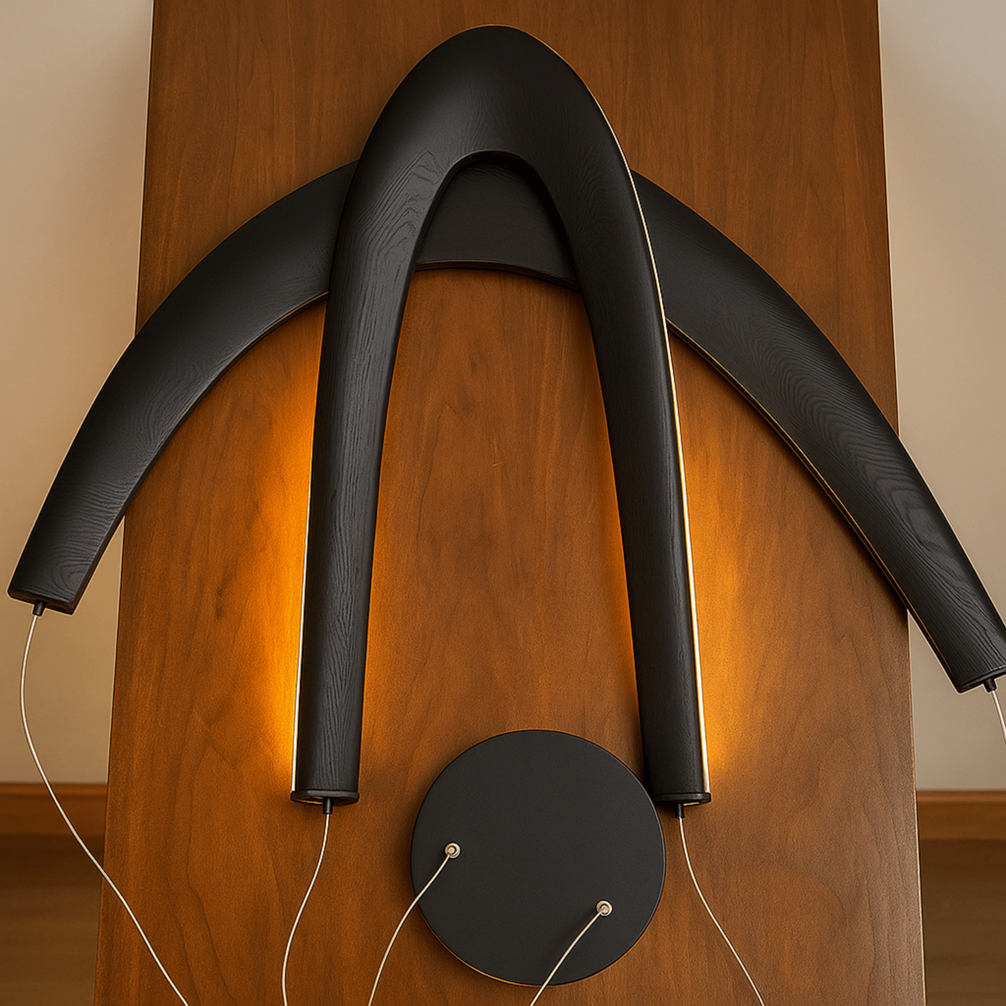 Lybue Wooden LED Pendant Light - U-Shape Nordic Design, Ceiling Fixtures, Solid Wood Dimmable