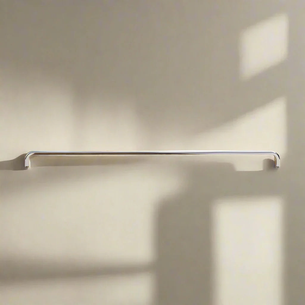 Lysbar Silver Chrome Pull Handle for Cabinets, L19.6’’ (50cm), Cabinet Knobs & Handles, Brass
