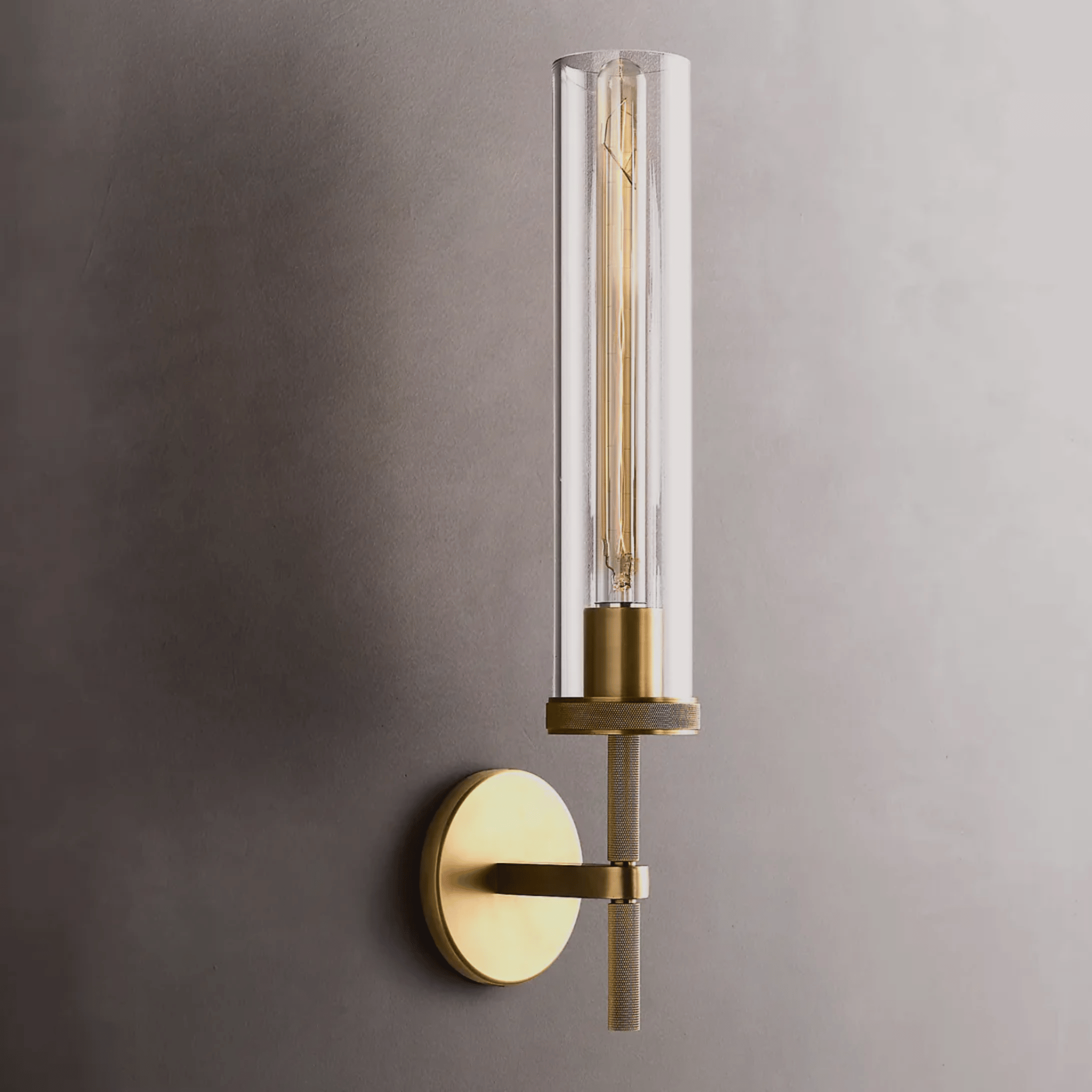 Modern Brass Crystal Wall Sconce - Warm 3000K Glow, Light Fixtures, Lyseld