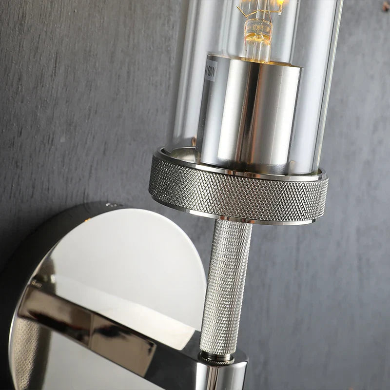 Modern Brass Crystal Wall Sconce - Warm 3000K Glow, Light Fixtures, Lyseld