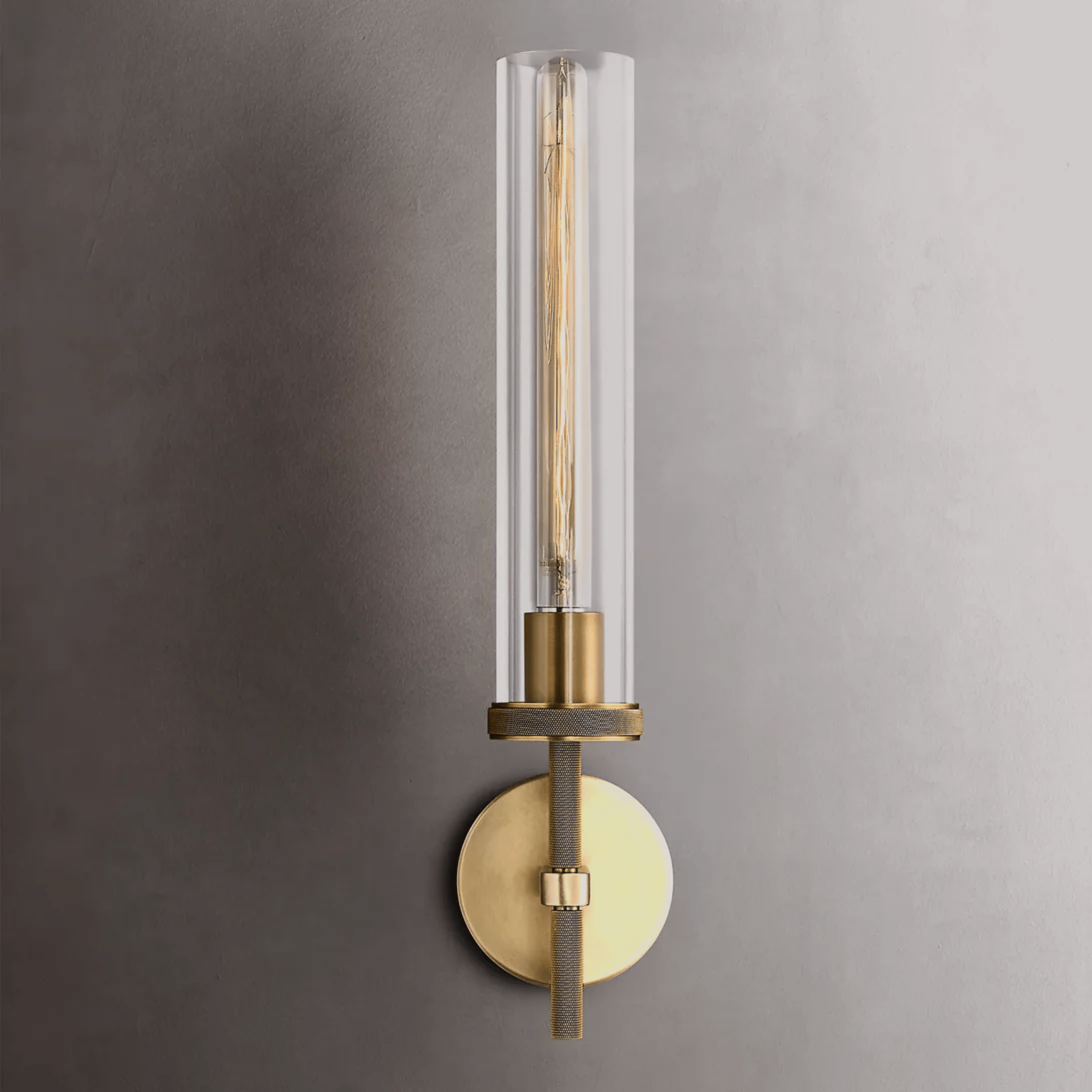 Modern Brass Crystal Wall Sconce - Warm 3000K Glow, Light Fixtures, Lyseld