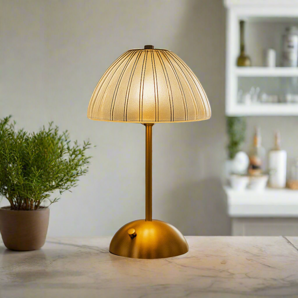 Rechargeable Crystal Table Lamp with Touch Control, Lamps, Lysglass Dimmable Cordless