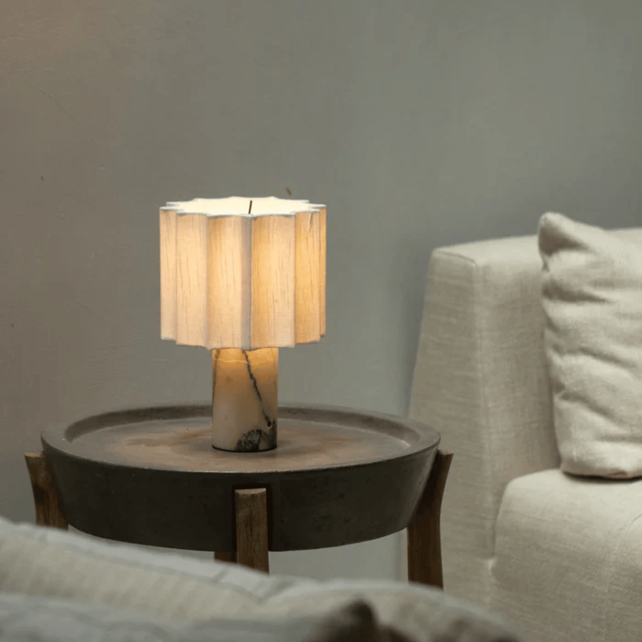 Lyssten Nordic Marble Table Lamp with USB Charging, Lamps, Dimmable Touch