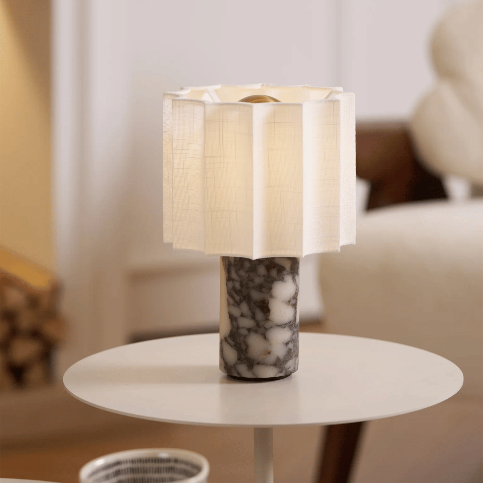 Lyssten Nordic Marble Table Lamp with USB Charging, Lamps, Dimmable Touch
