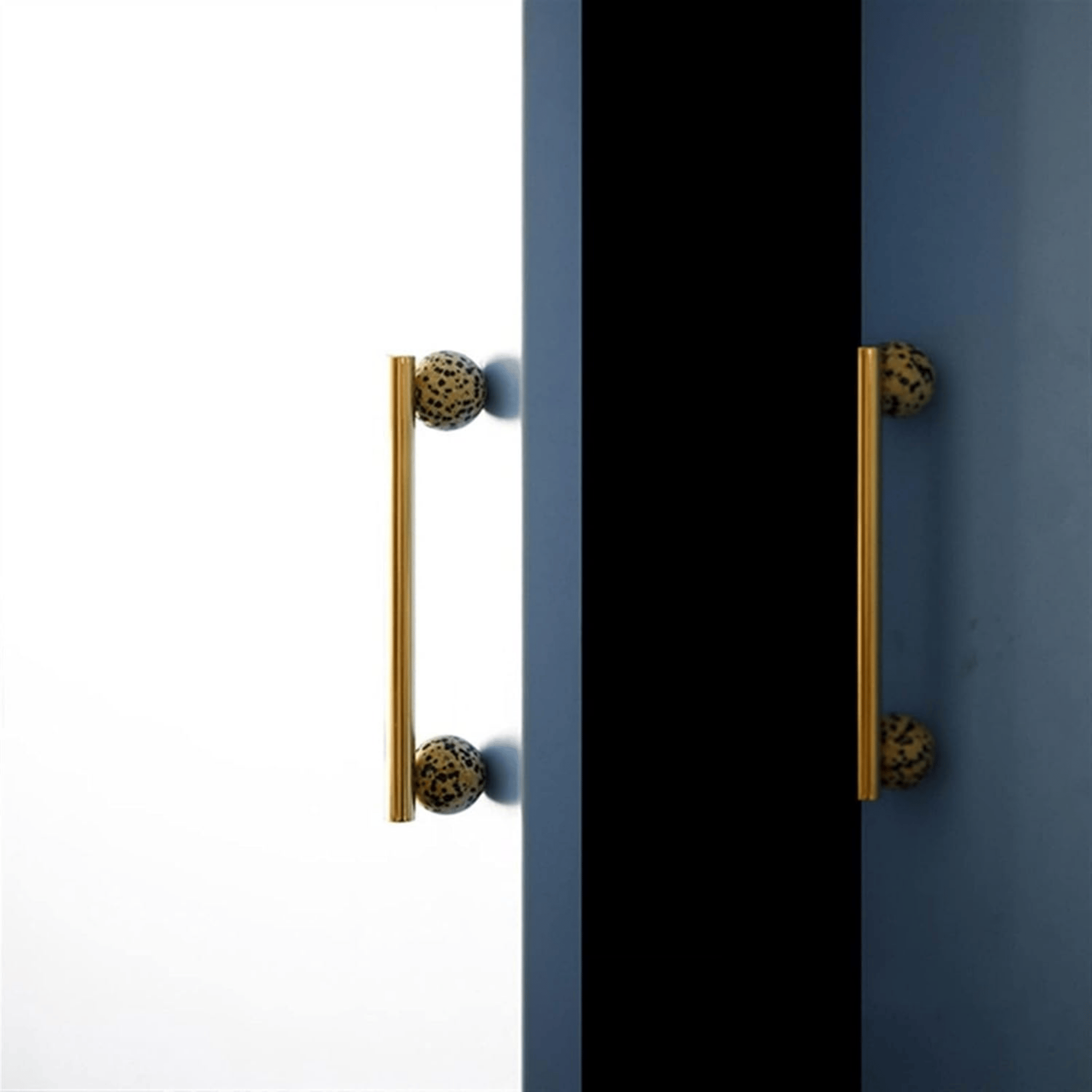 Nordic Marble Brass Drawer Pull Handle for Cabinets, Cabinet Knobs & Handles, Marva Satin