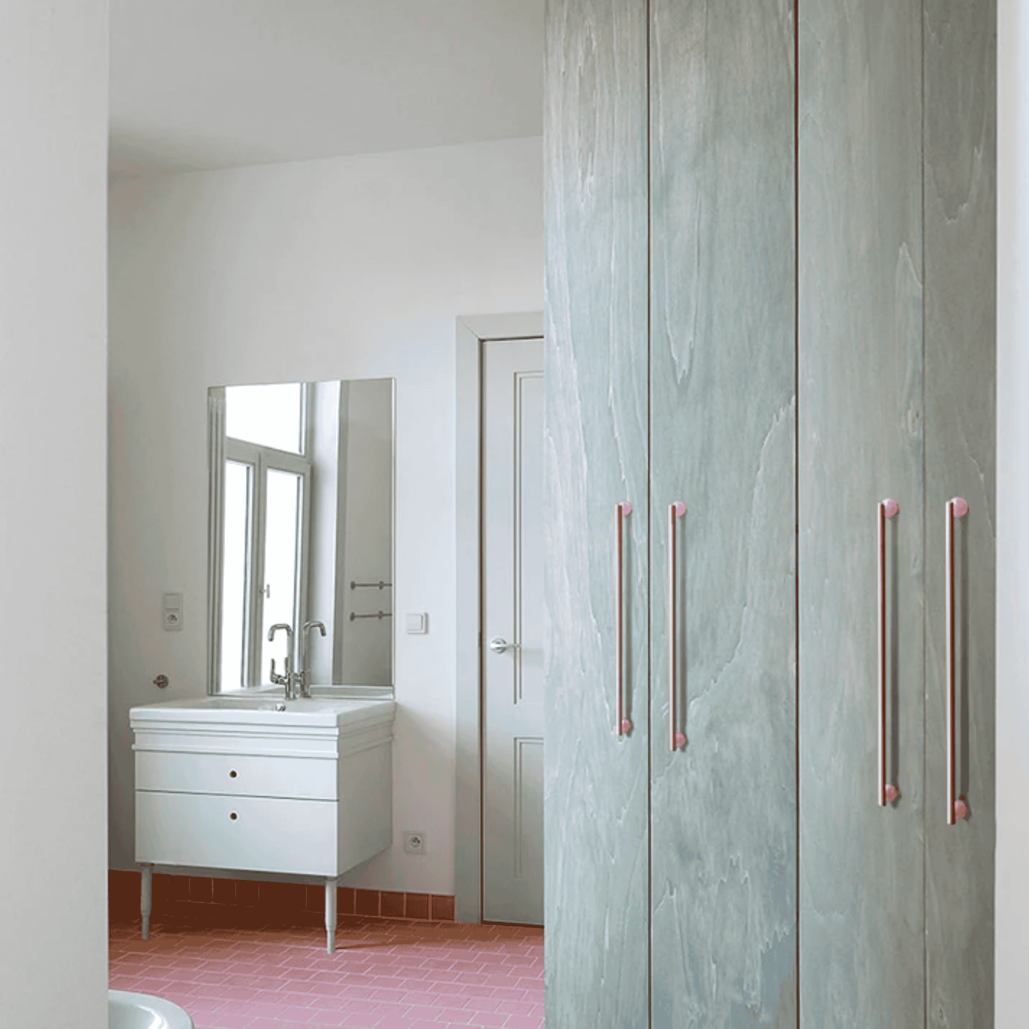 Nordic Marble Brass Drawer Pull Handle for Cabinets, Cabinet Knobs & Handles, Marva Satin