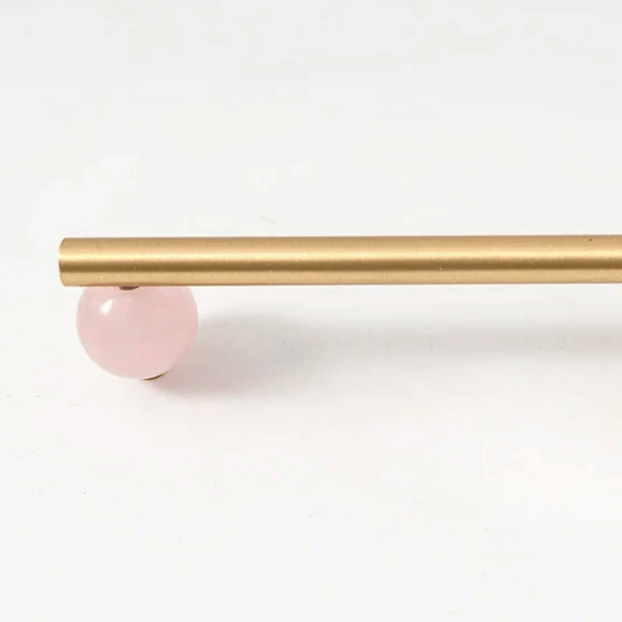 Nordic Marble Brass Drawer Pull Handle for Cabinets, Pink / L3.7’’ (9.6cm), Cabinet Knobs & Handles, Marva Satin