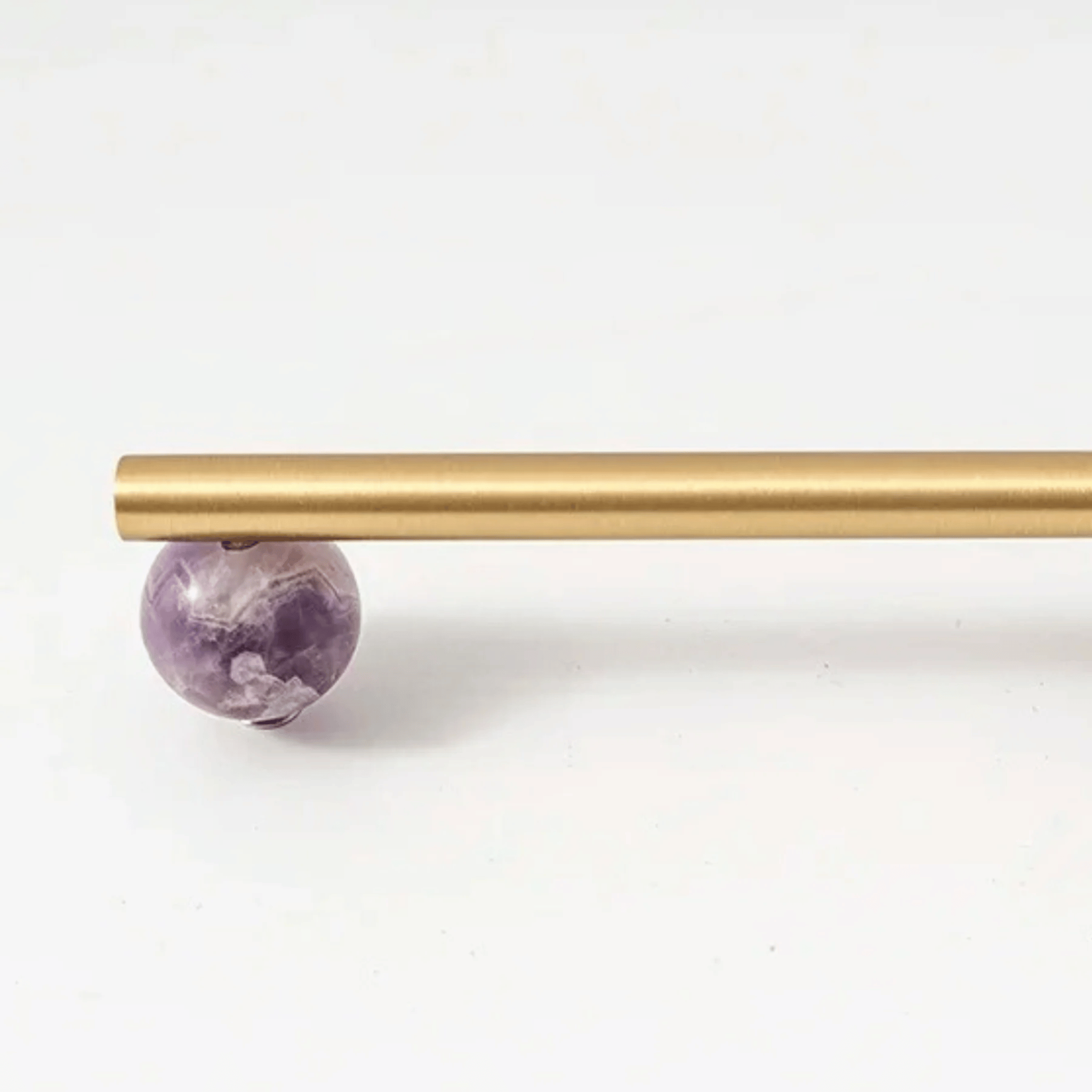 Nordic Marble Brass Drawer Pull Handle for Cabinets, Purple / L3.7’’ (9.6cm), Cabinet Knobs & Handles, Marva Satin