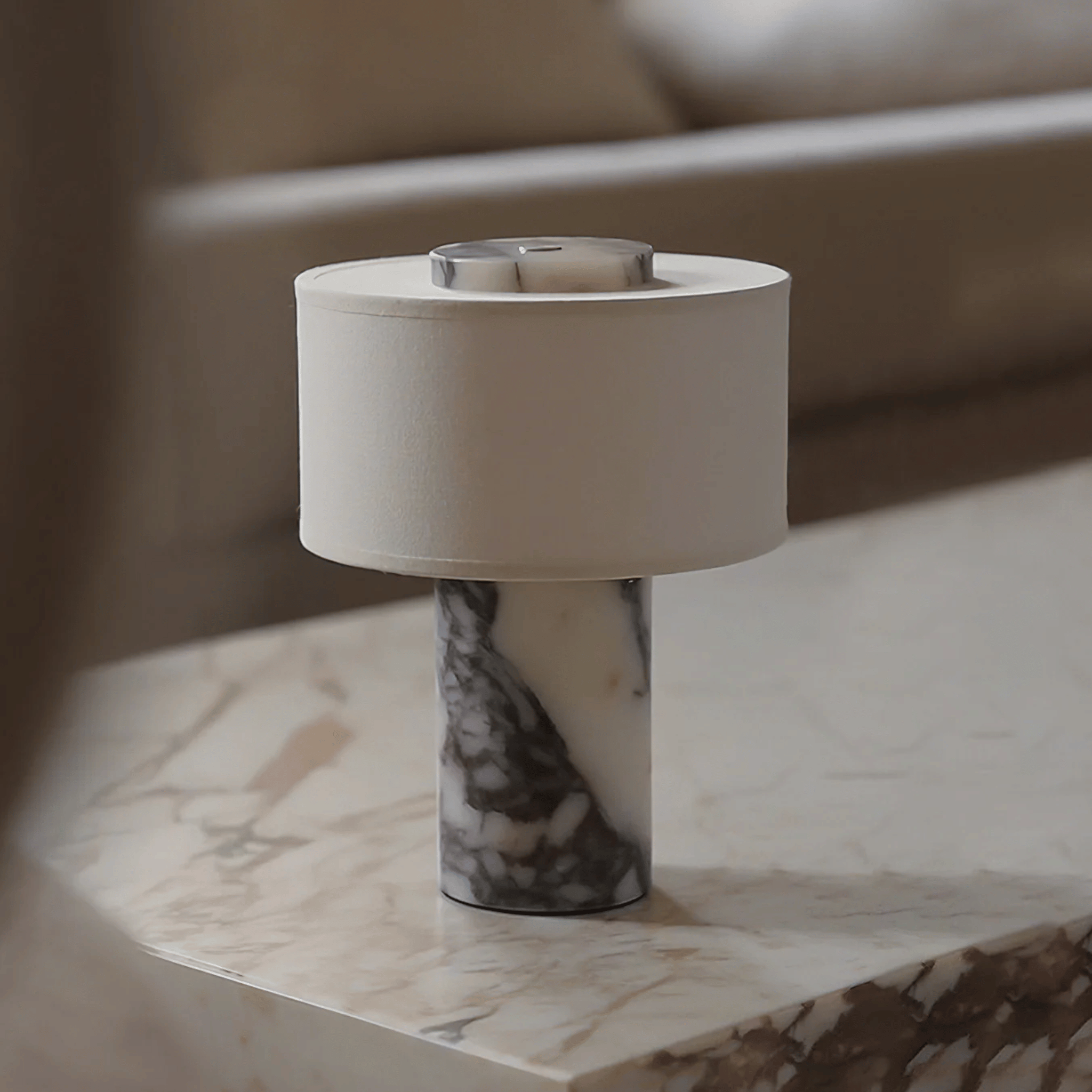 Marvei Marble Table Lamp — Art Deco Touch Control, Lamps,
