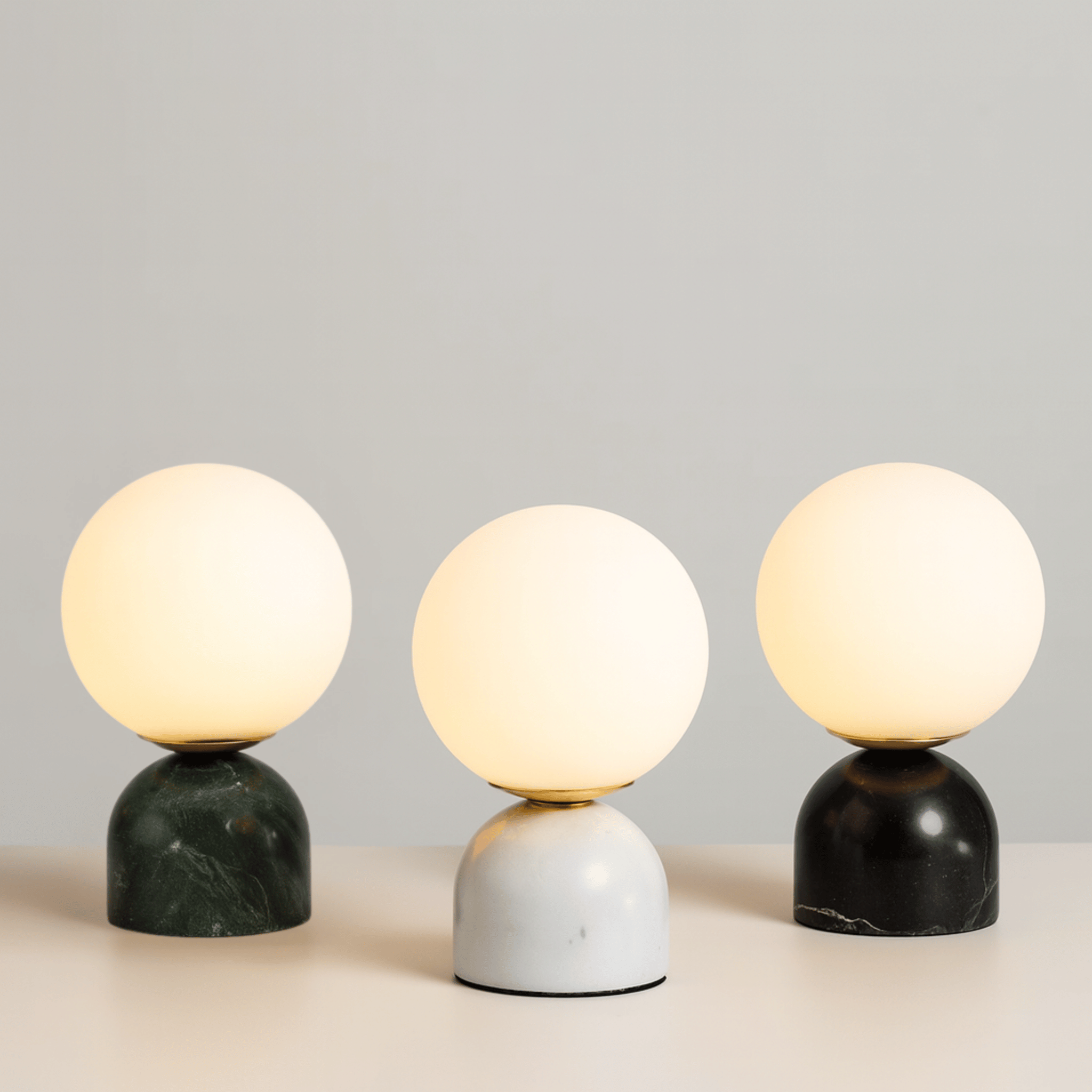 Marvei Marble Globe Table Lamp Warm Ambient Light, Lamps, Nordic Minimalist