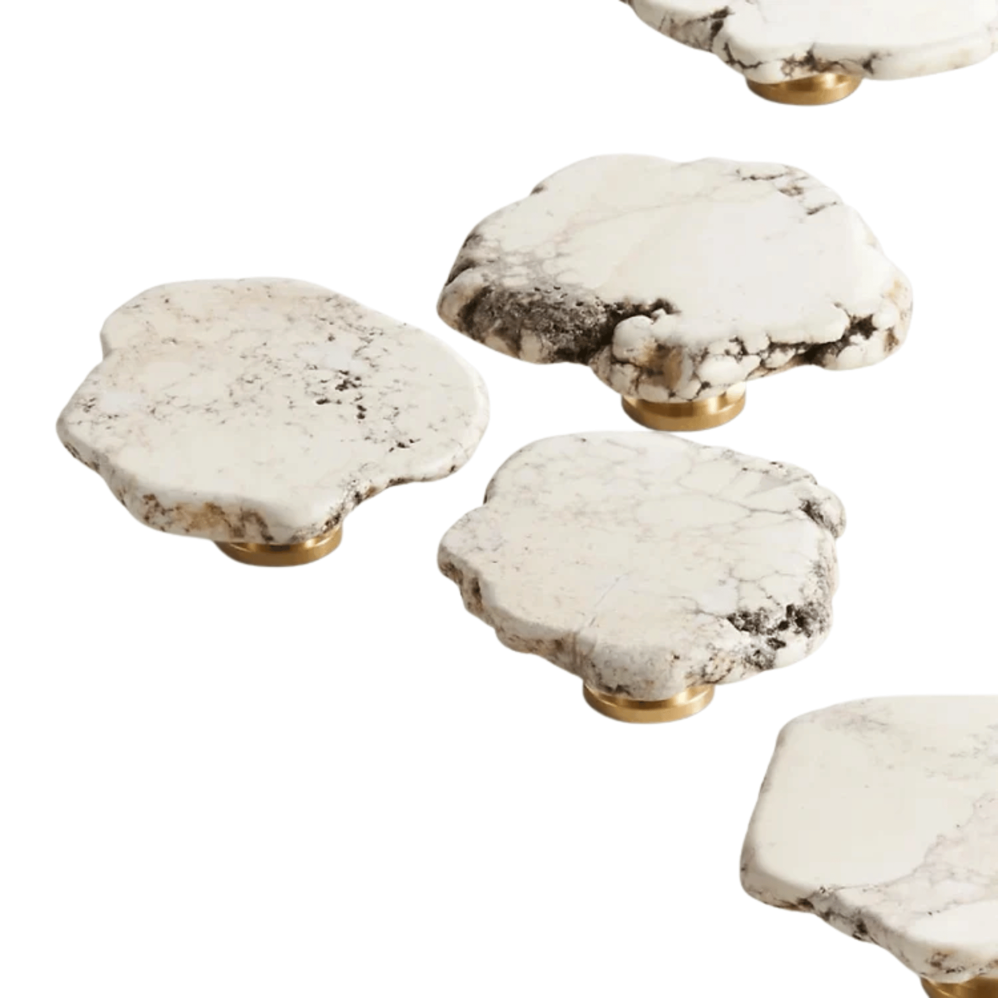 Marble Brass Cabinet Knob — Handcrafted Home Hardware, Knobs & Handles, Marvei Natural Drawer Pull Handle