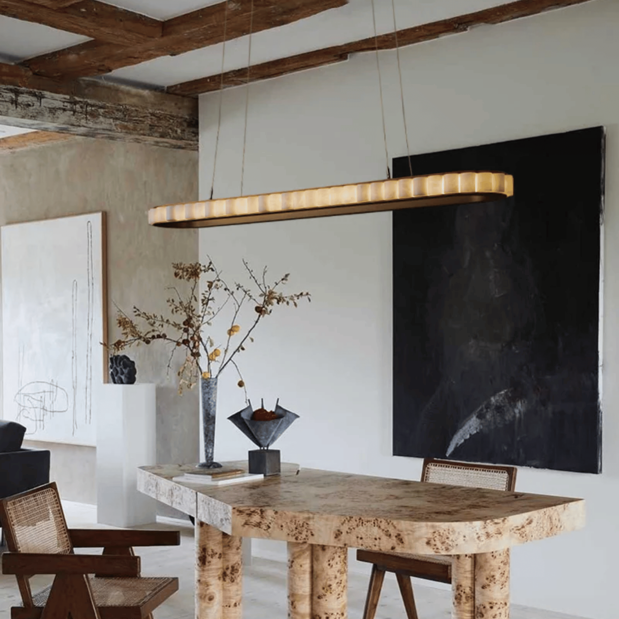 Marvei Oval Marble Pendant Light – Nordic LED Design, Ceiling Fixtures, for Dining