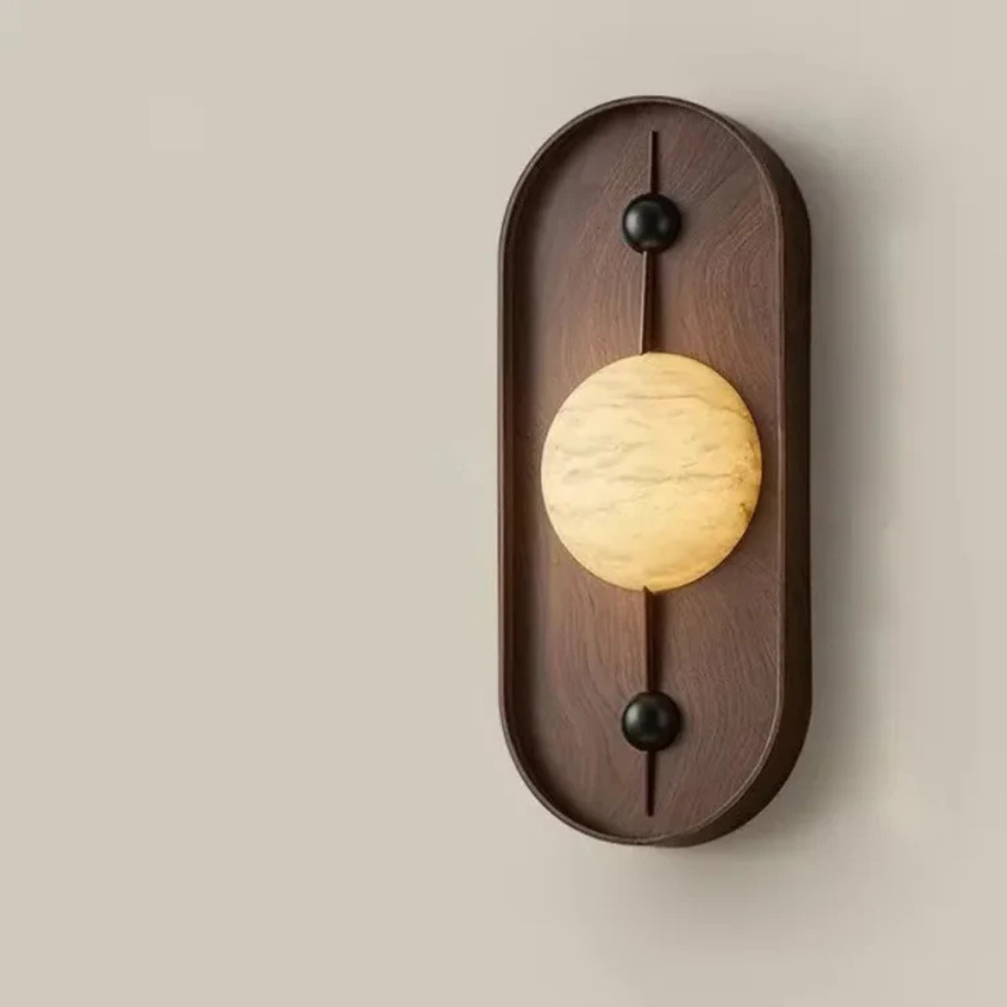 Natural Marble Wall Lamp with Built-In LED Light, Fixtures, Marveld Minimalist Sconce