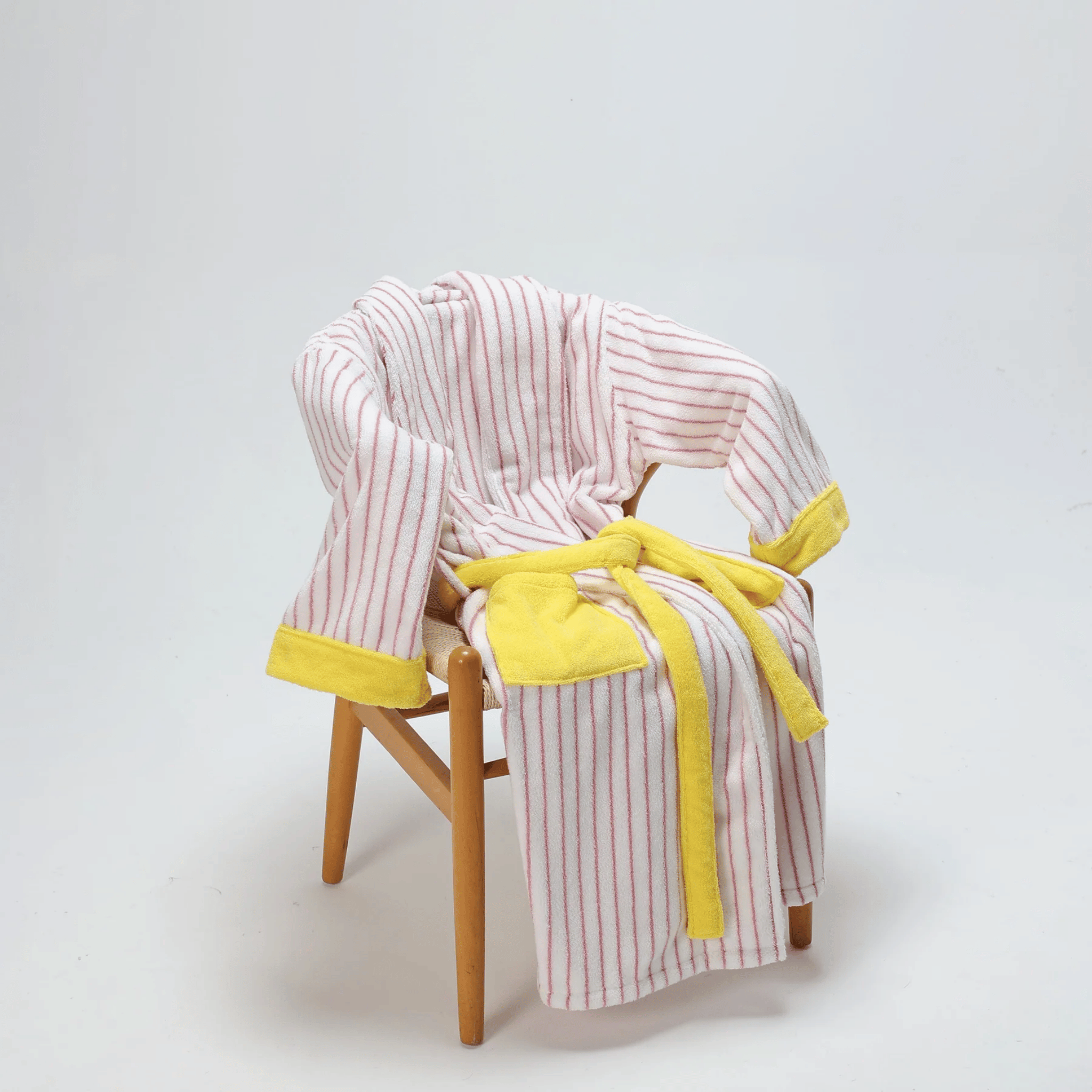 Myrka Organic Cotton Striped Spa Bathrobe | Skonne, Robes, Jacquard Stripe