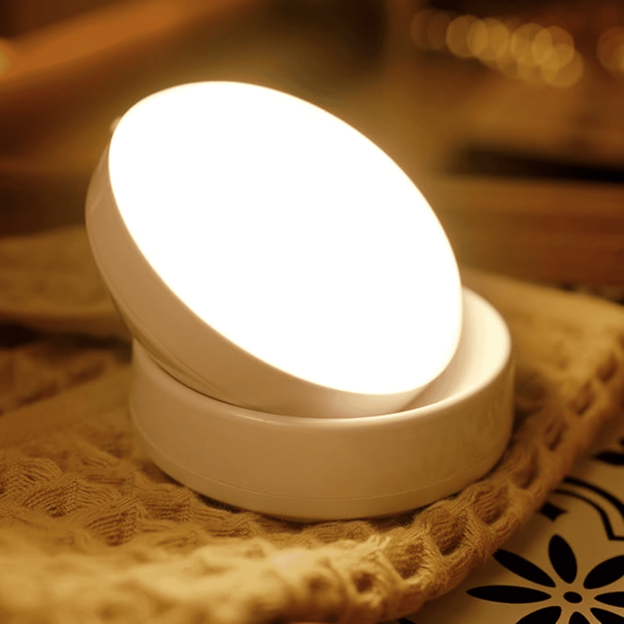 LED Motion Sensor Night Light – Wireless Warm Glow, Wall Fixtures, Nattglo