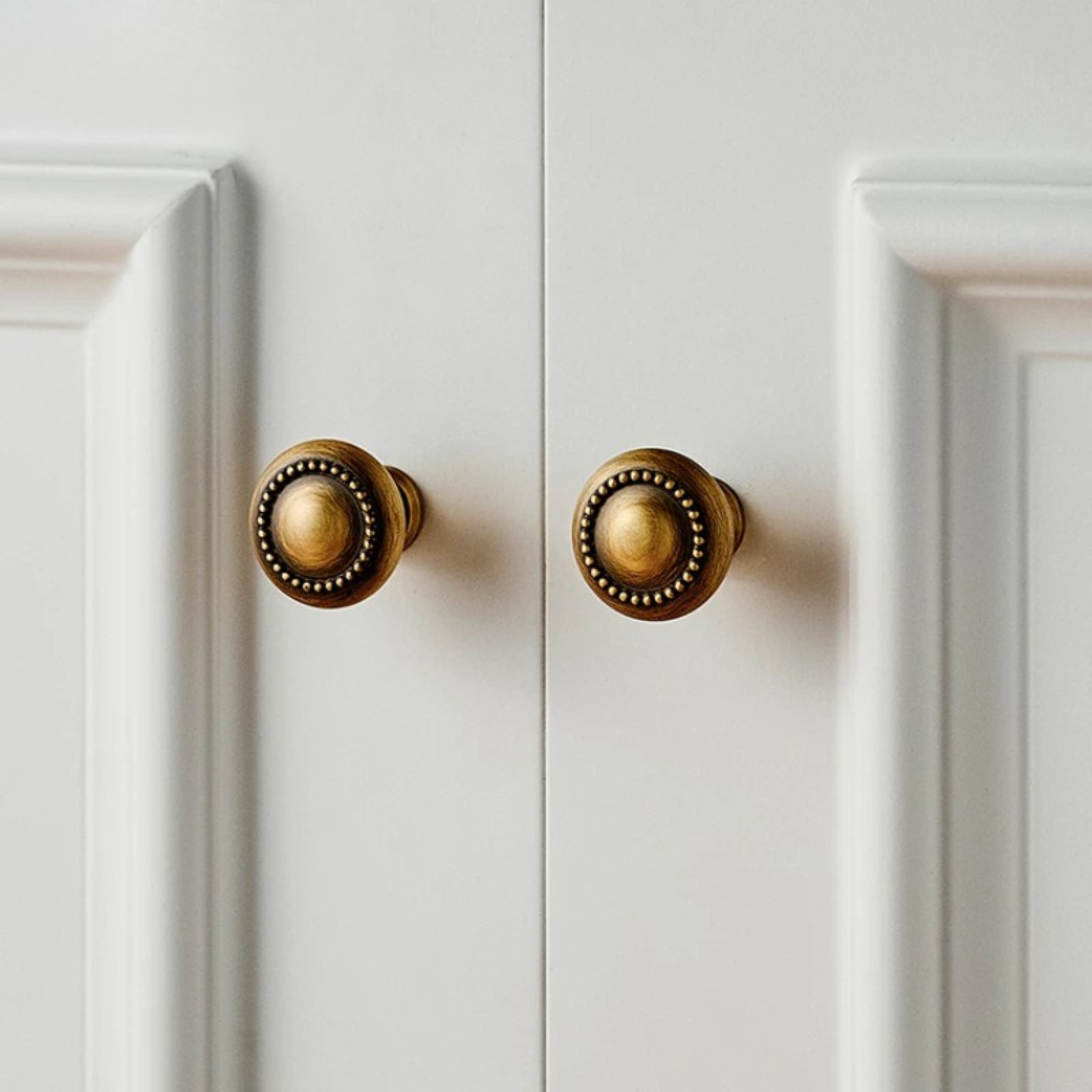 Olvra Antique Brass Vintage Cabinet Pull Handle, Knobs & Handles, Solid