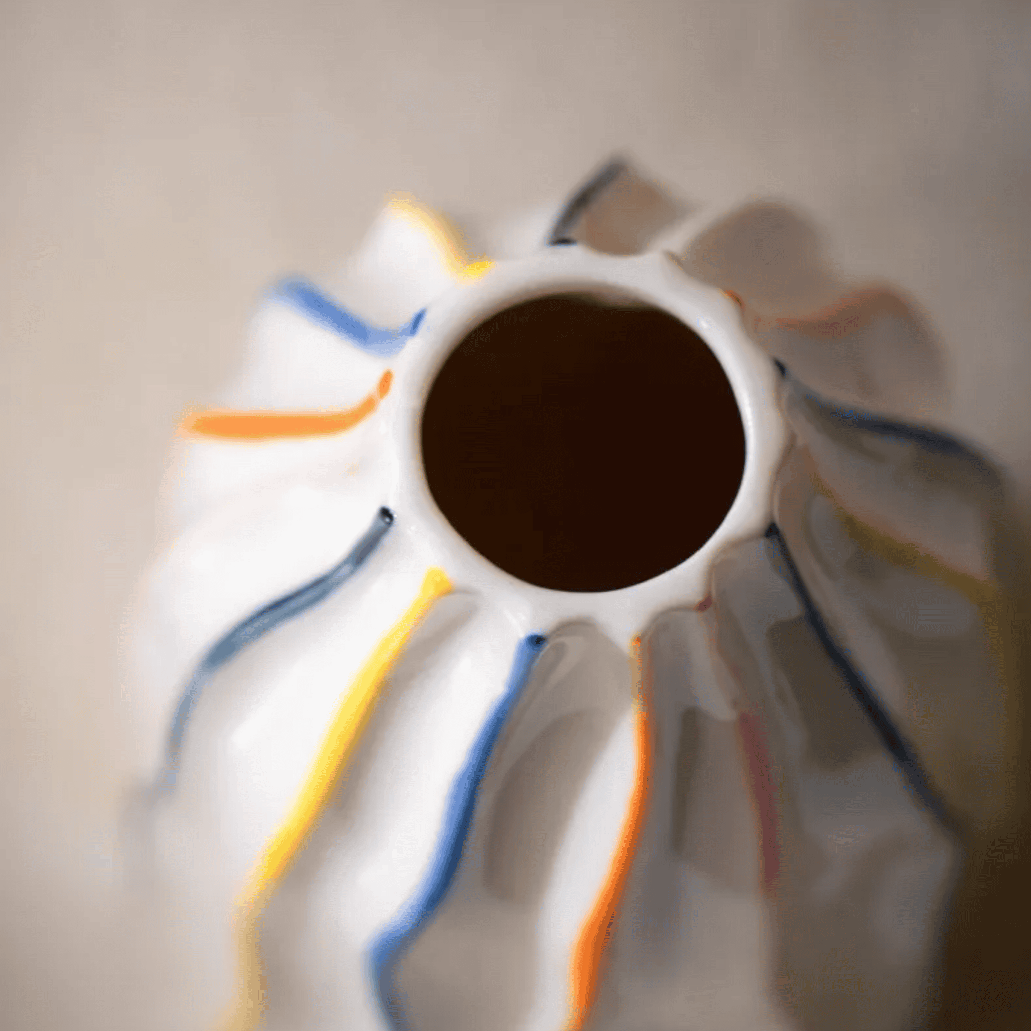 Randal Colorful Ceramic Vase — Nordic Stripe Design, Vases, Multicolor Striped Decor