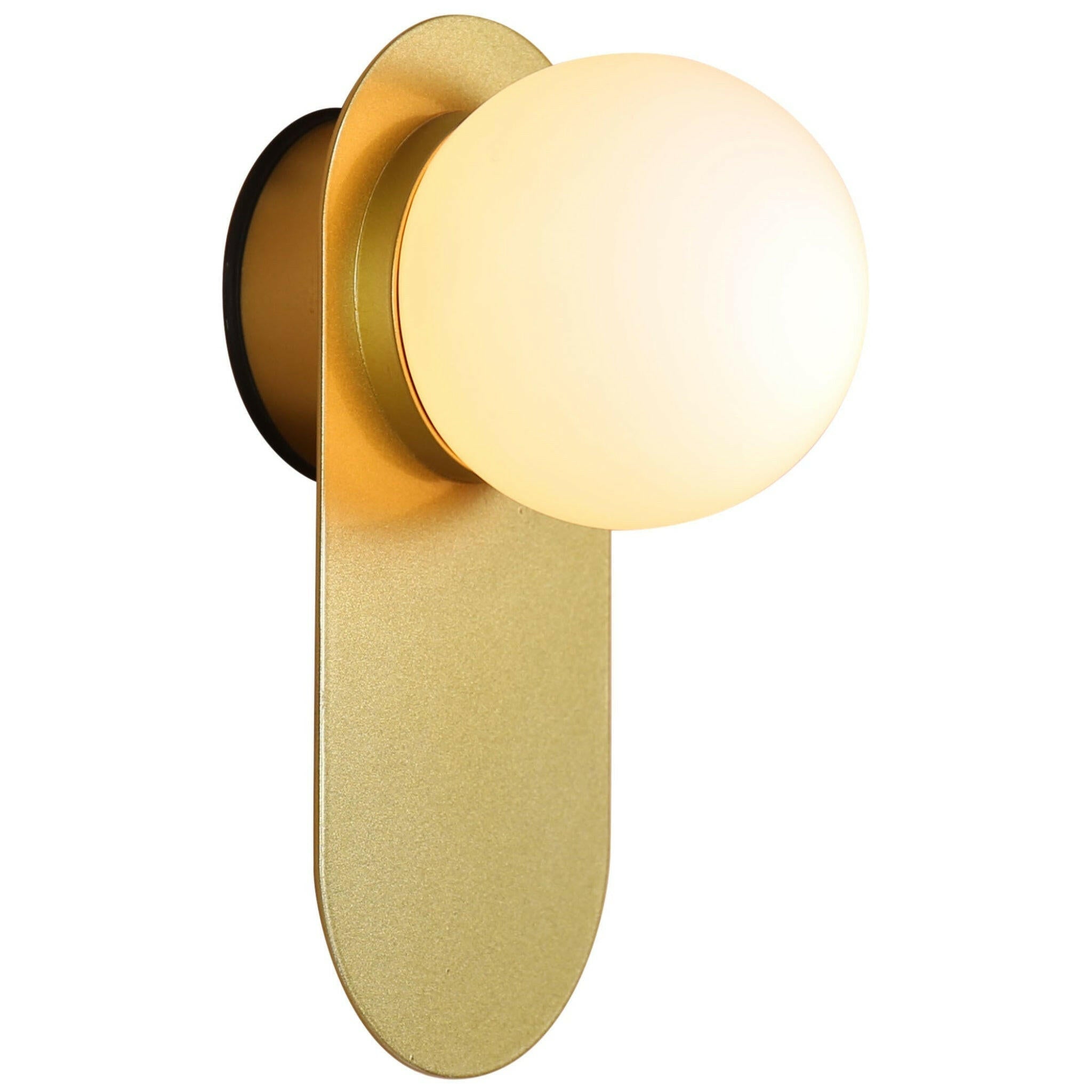 Ringa Frosted Glass LED Wall Sconce Black or Gold, Light Fixtures, Modern