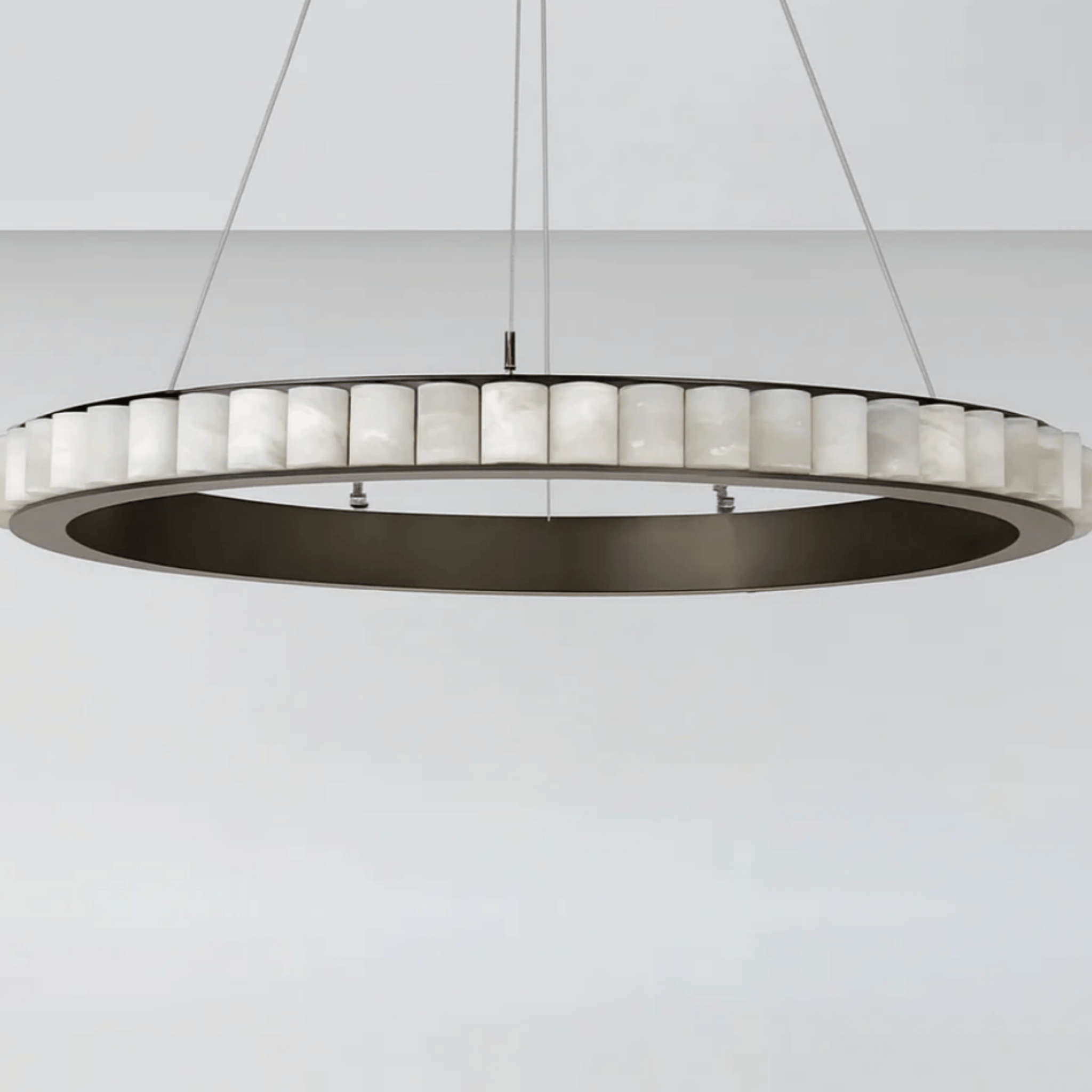 Ringmor Marble Halo Pendant Light — Nordic Design, Ceiling Fixtures, Sculptural LED