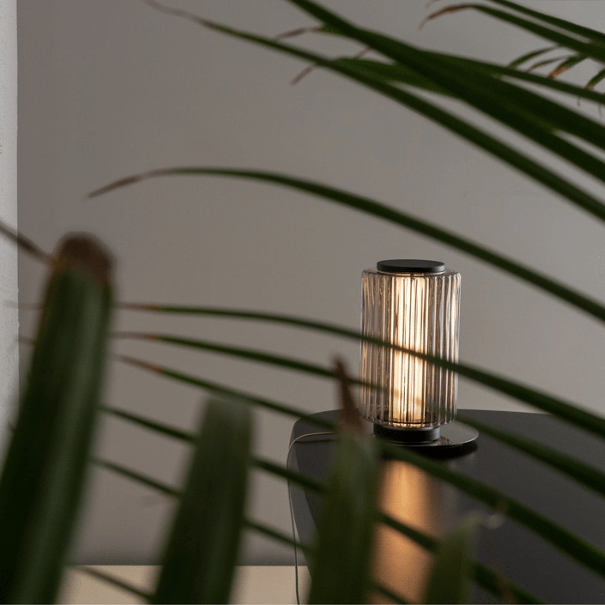 Rökva Smoked Glass Table Lamp — Nordic Ambient Light, Lamps, Sculptural