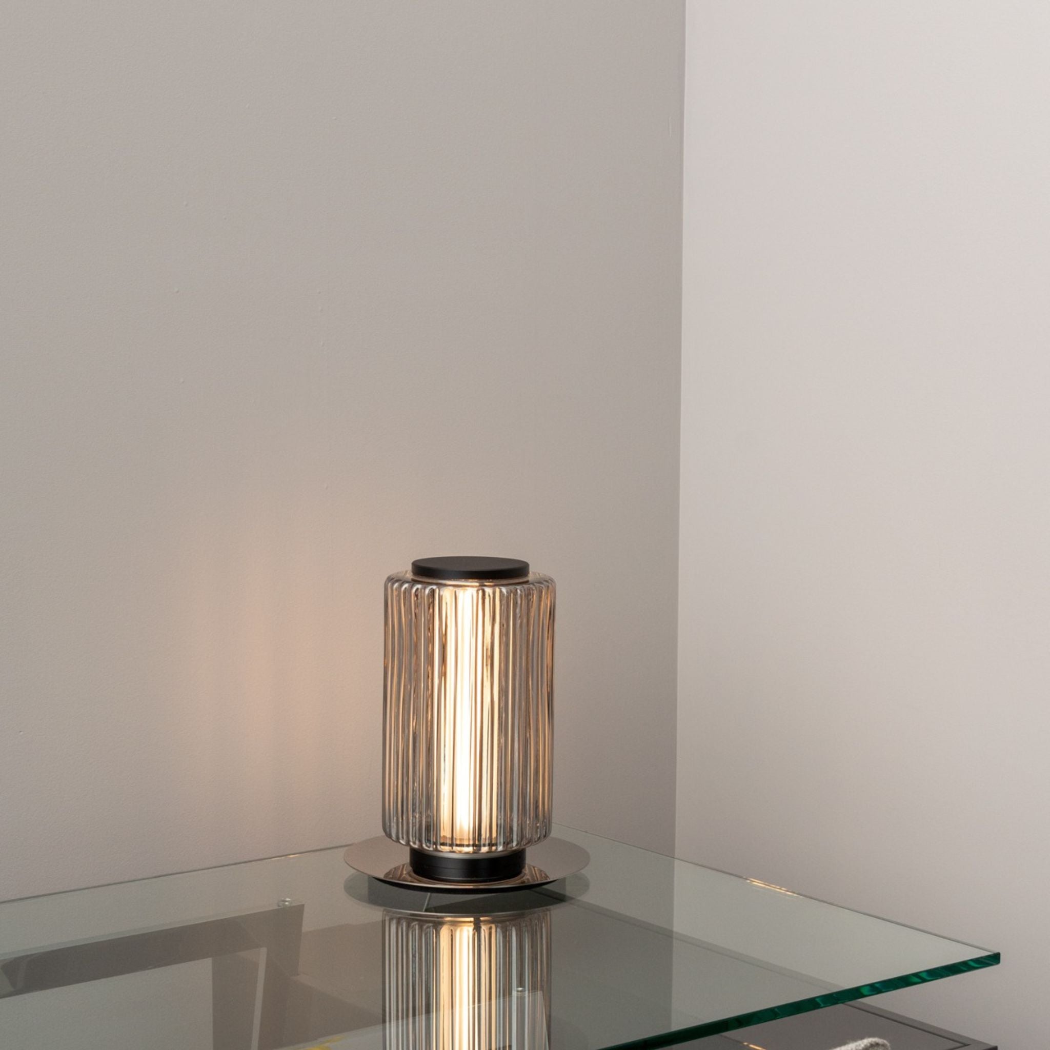 Rökva Smoked Glass Table Lamp — Nordic Ambient Light, Small / Warm, Lamps, Sculptural