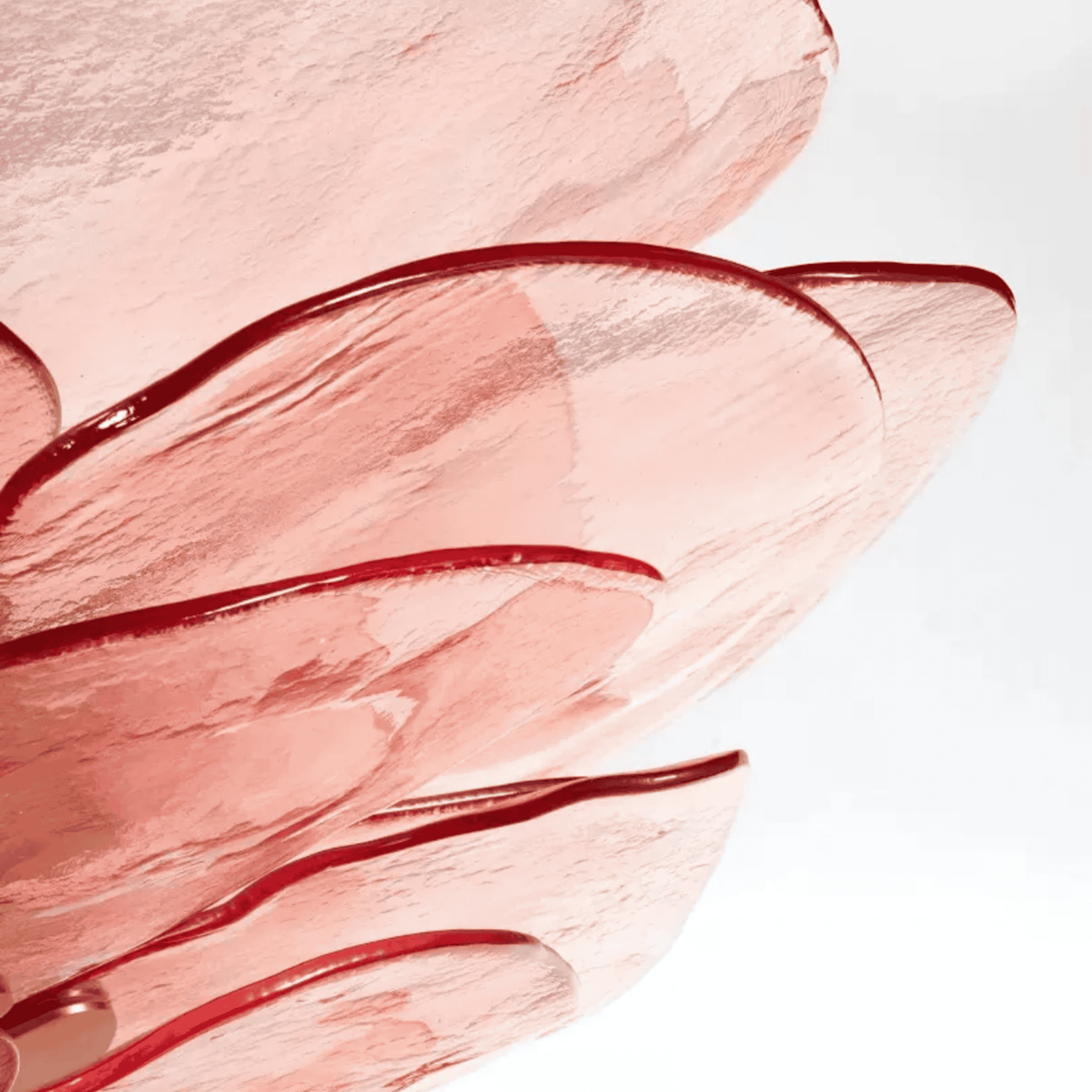 Handcrafted Pink Stained Glass Ceiling Chandelier, Light Fixtures, Roslyn