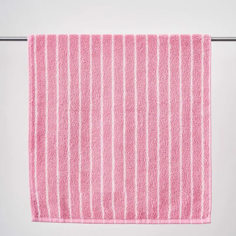 Rosvik Striped Cotton Towels - Soft Rosé Face Bath, Towel, Retro Collection