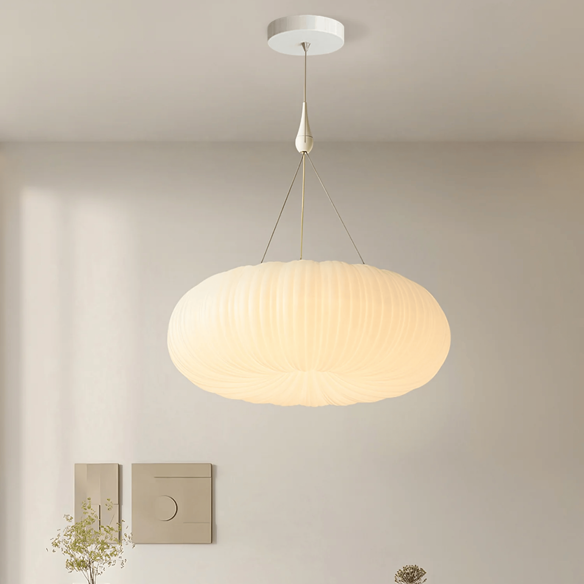 Rundlys Pumpkin LED Ceiling Light for Living Rooms, Fixtures, Flush Mount