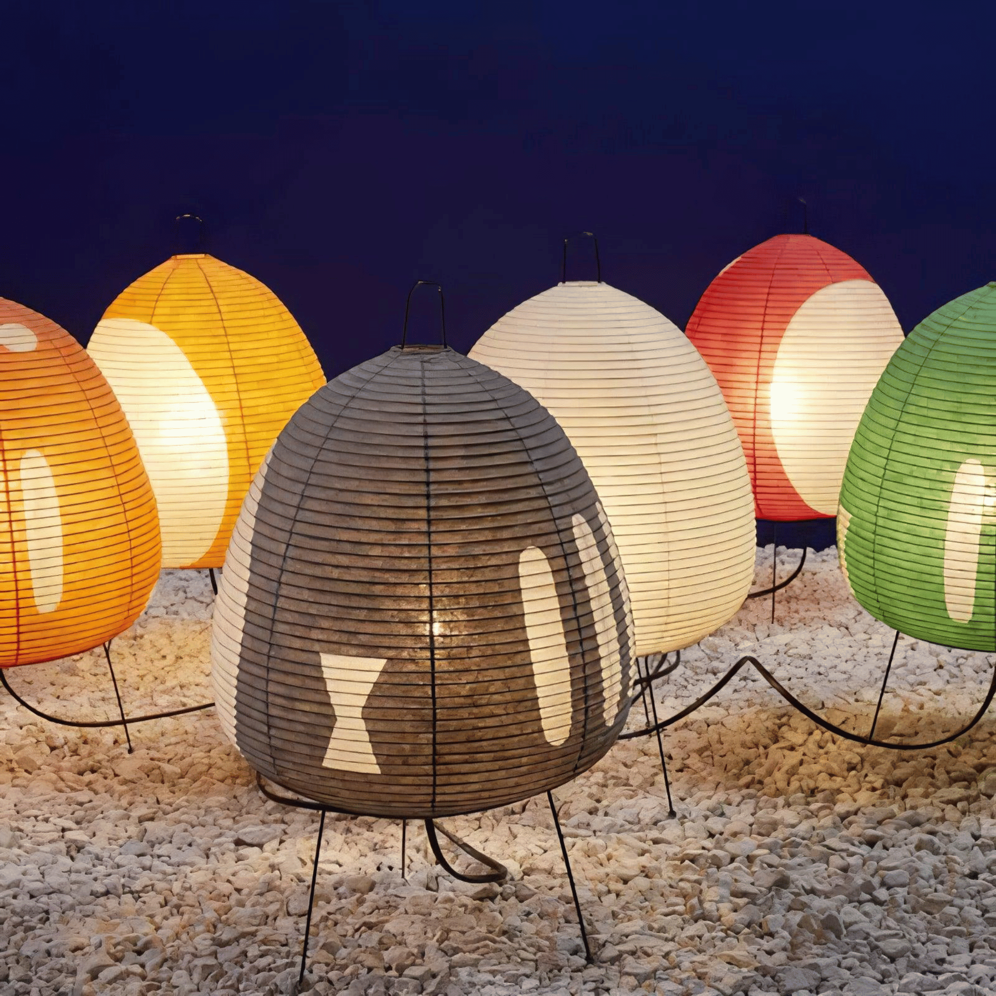 Shiro Rice Paper Lamp Minimalist Ambient LED Decor, Table Lamps, Nordic