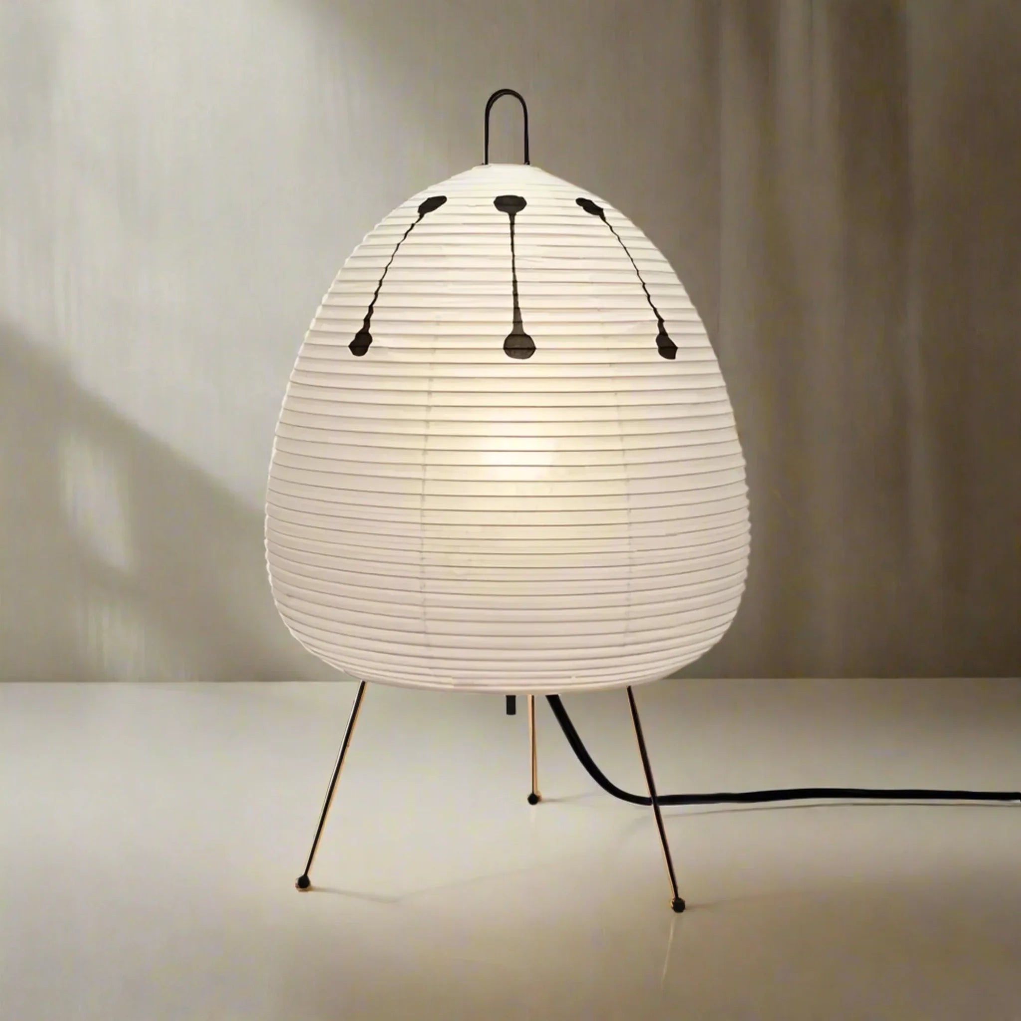 Shiro Rice Paper Lamp Minimalist Ambient LED Decor, White, Table Lamps, Nordic