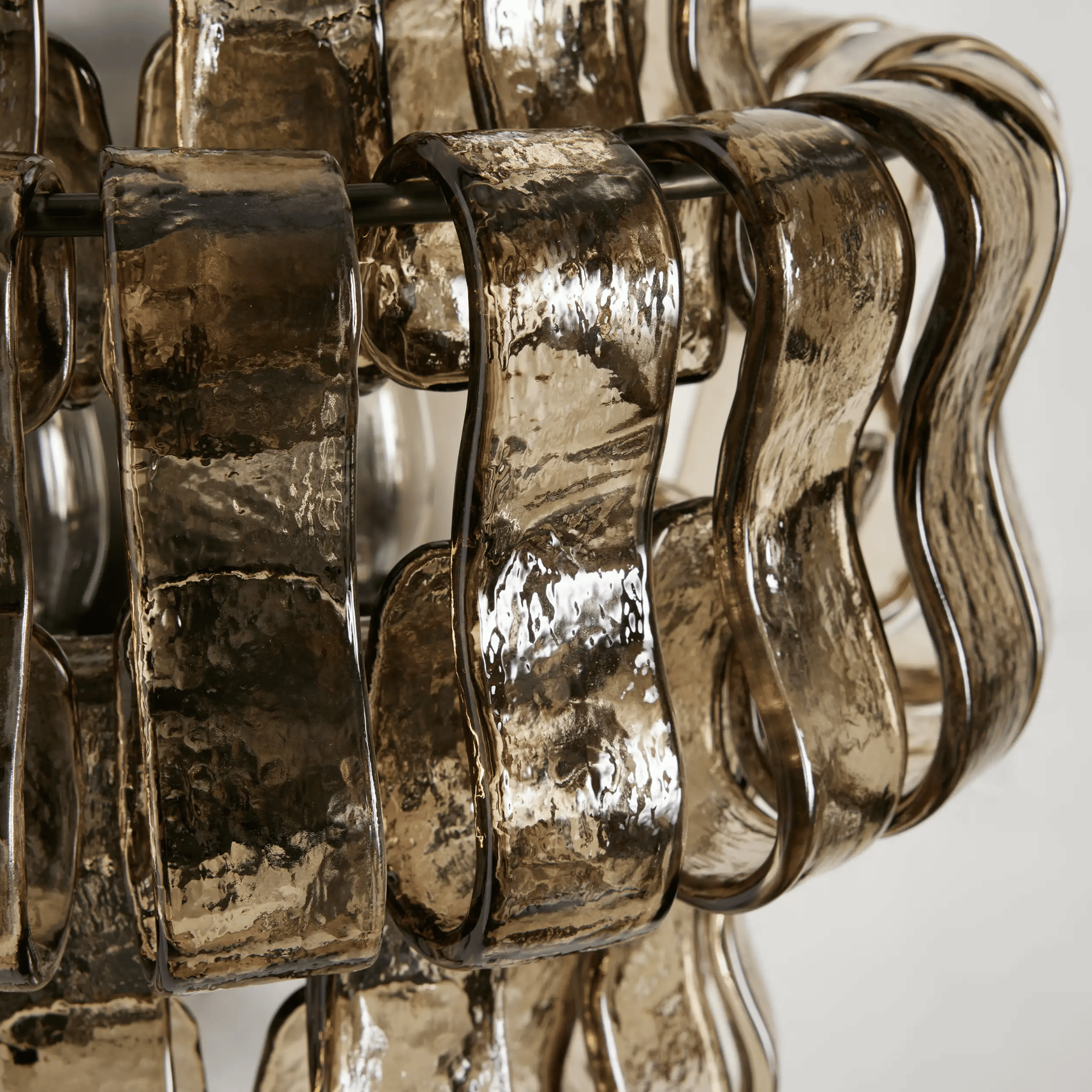 Silvra Gray Glass Wall Sconce in 4 Hardware Finishes, Light Fixtures, Murano-Style
