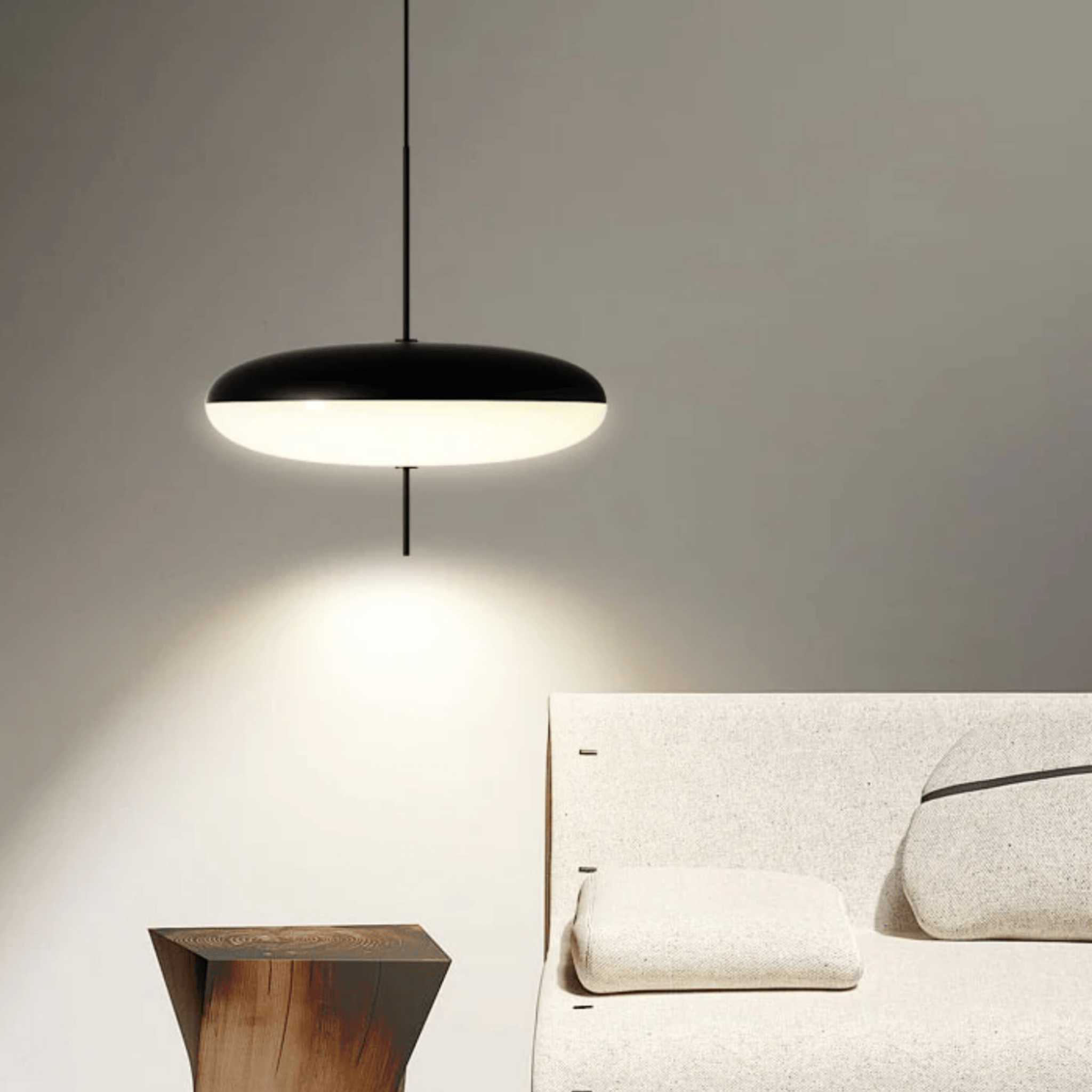 Skiva Nordic LED Ceiling Pendant Light for Dining Room, Fixtures, Saucer