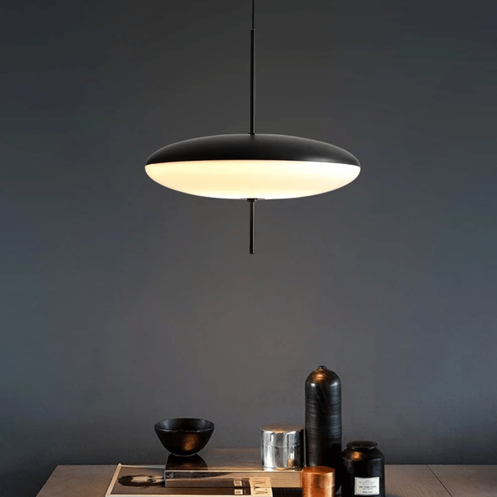 Skiva Nordic LED Ceiling Pendant Light for Dining Room, Fixtures, Saucer