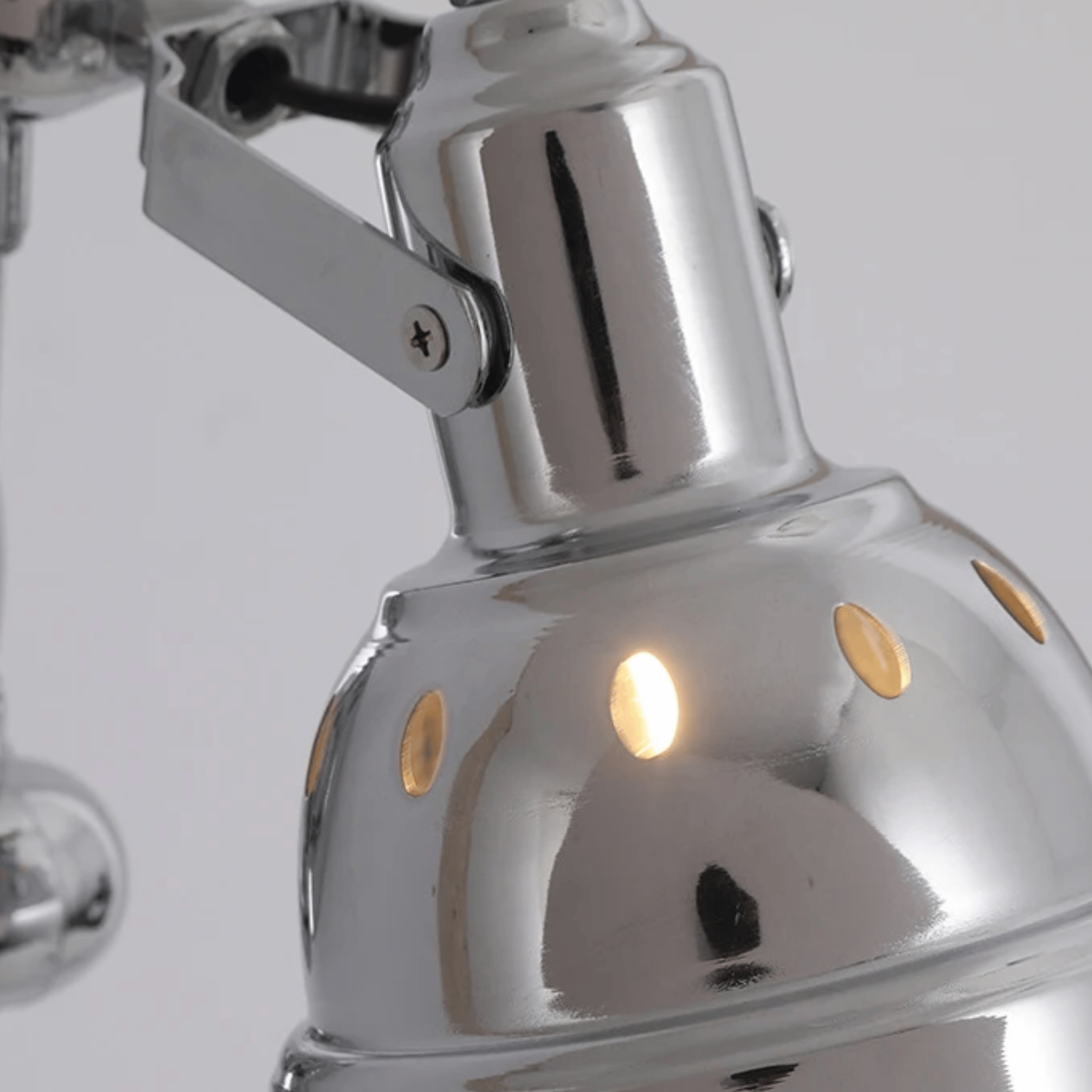 Adjustable Silver Industrial Wall Light - Skonne, Fixtures, Skjold Lamp