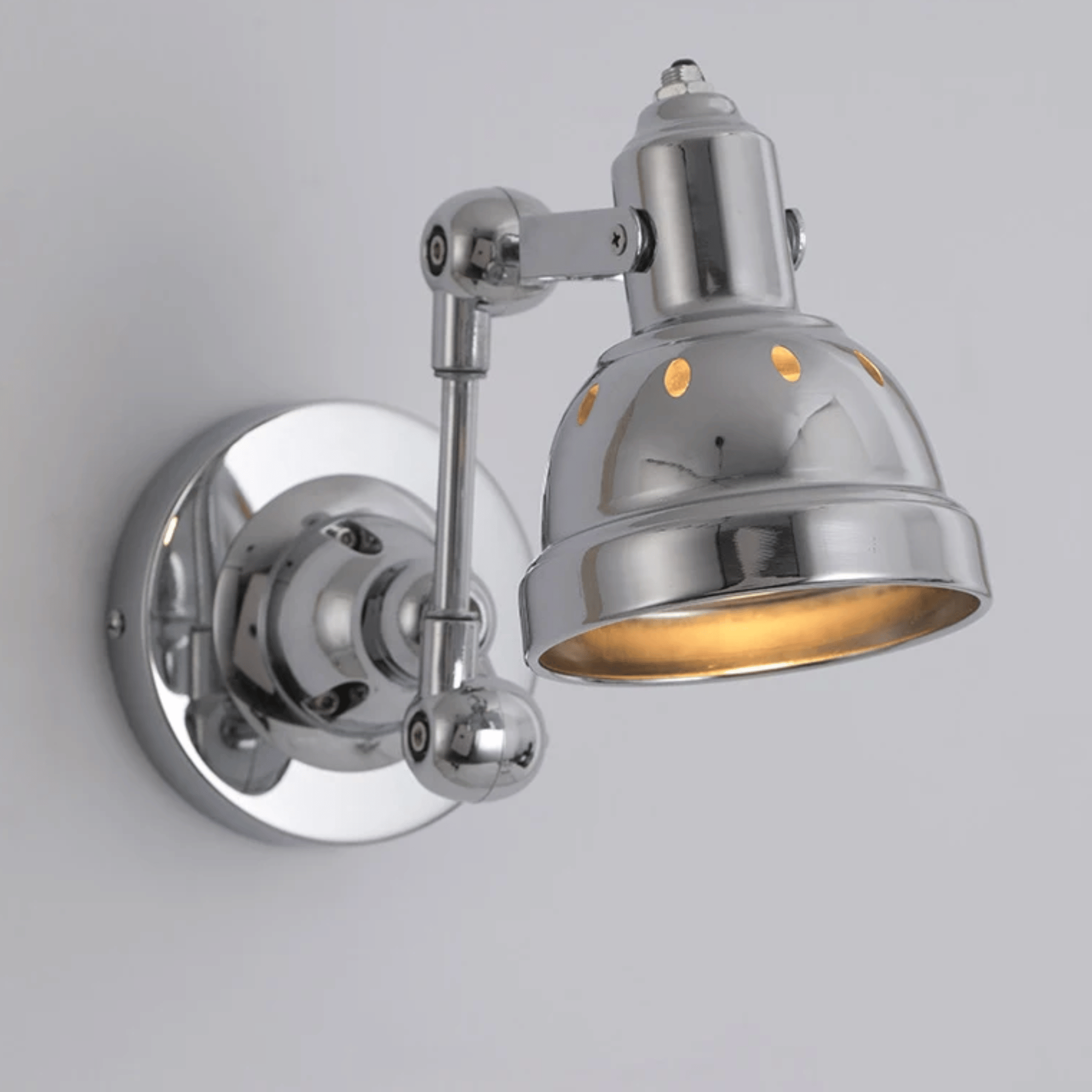 Adjustable Silver Industrial Wall Light - Skonne, Fixtures, Skjold Lamp