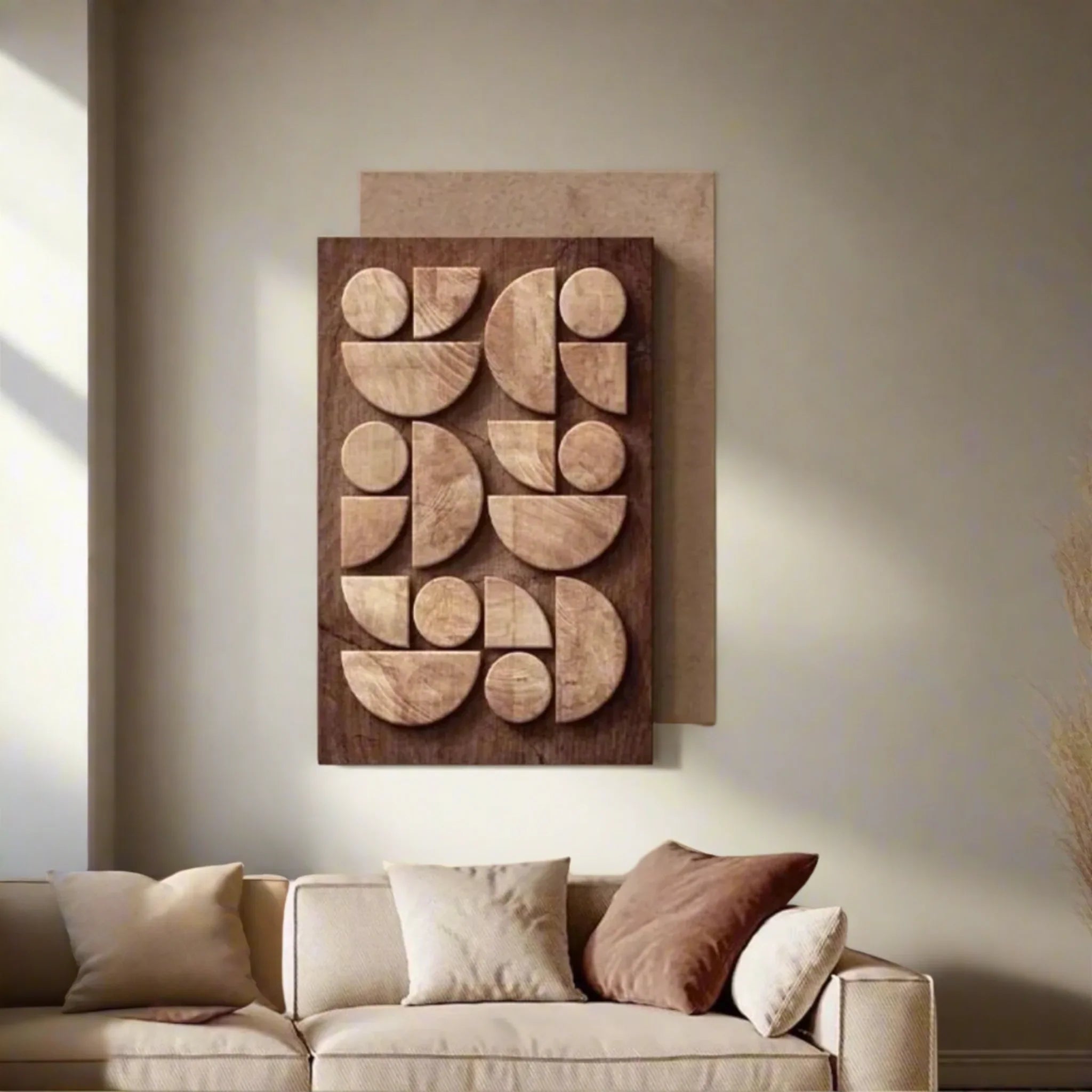 Decorative Wooden Mural LED Wall Lamp Nordic Style, Extra Large, Light Fixtures, Skogmal Ambient
