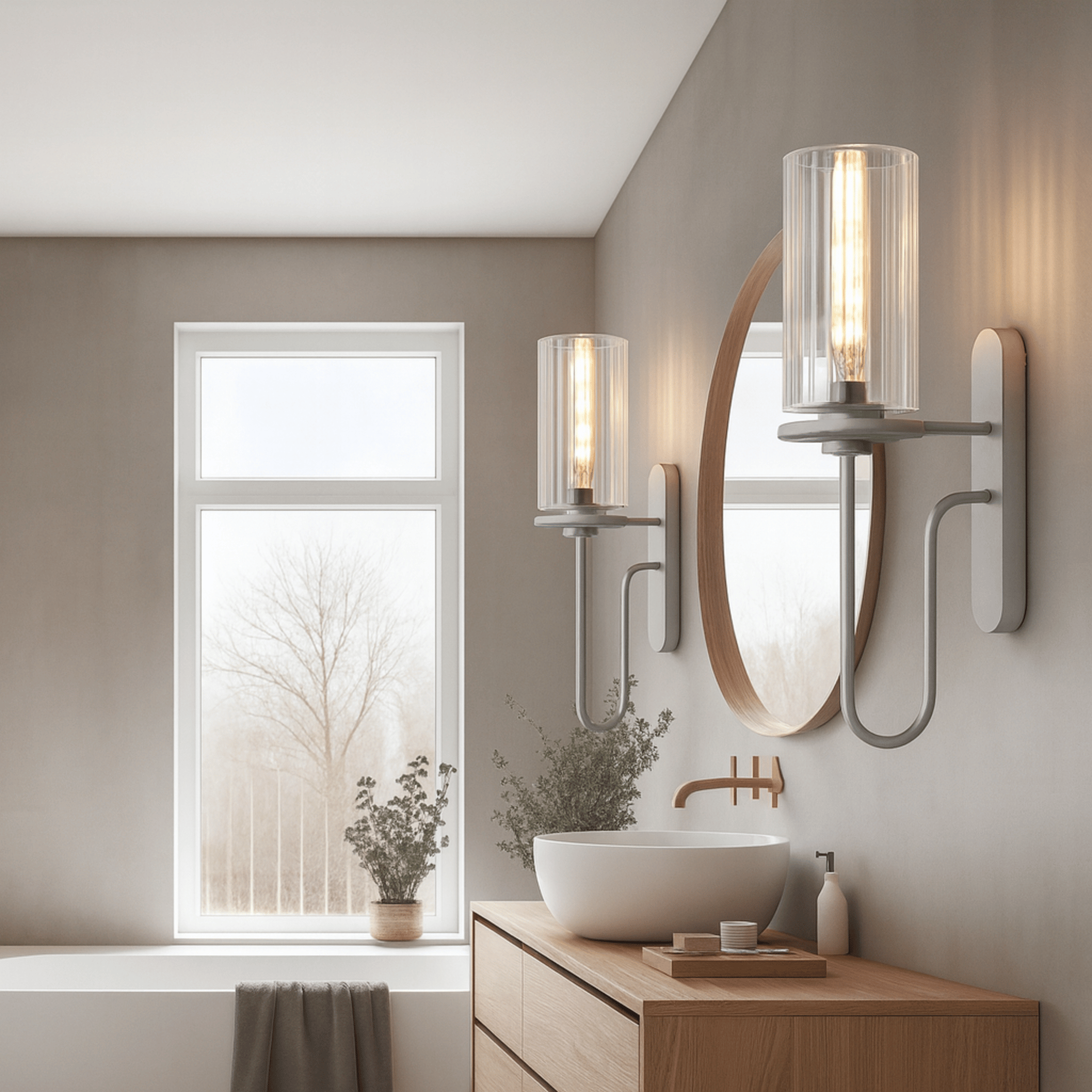 Nordic Glass Wall Sconce Warm Ambient Light Skygge, Fixtures