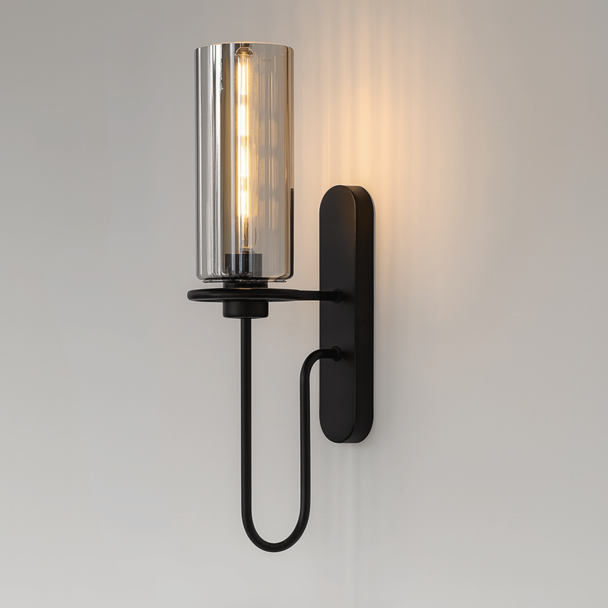 Nordic Glass Wall Sconce Warm Ambient Light Skygge, Black & Dark, Fixtures