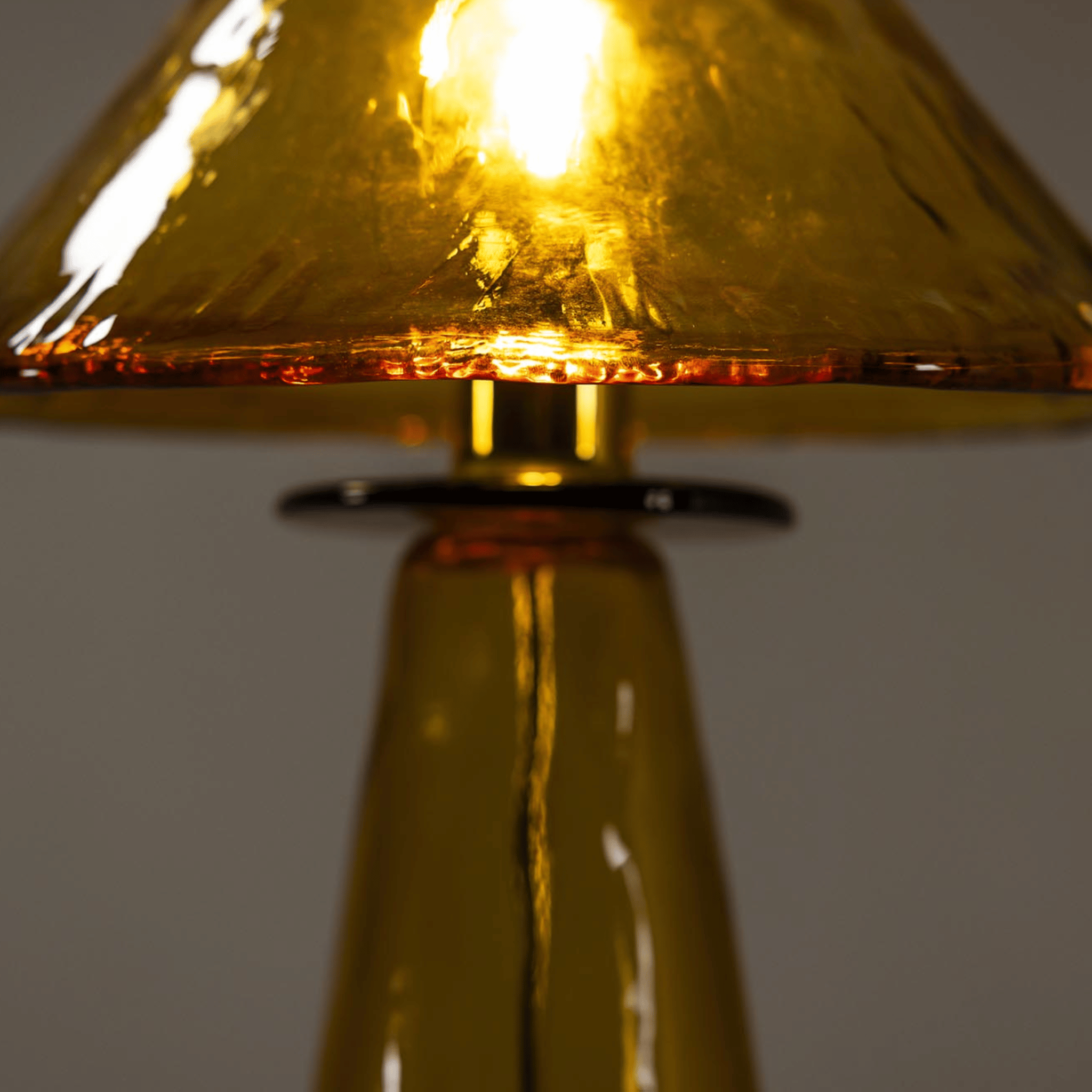 Solglod Retro Amber Glass Table Lamp for Interiors, Lamps, Home