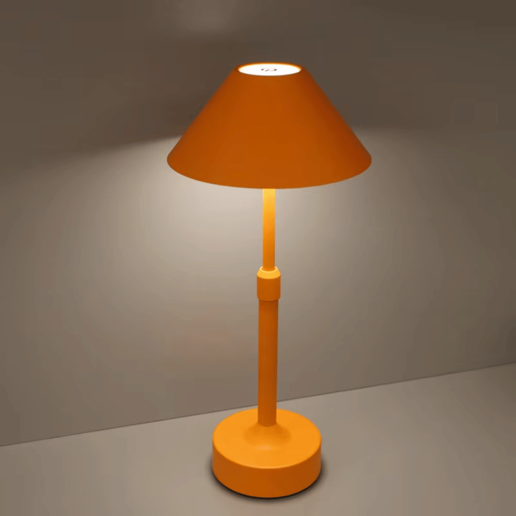 Solra Rechargeable Cordless Touch-Dimming LED Lamp, Orange, Table Lamps, Telescopic Dimmable