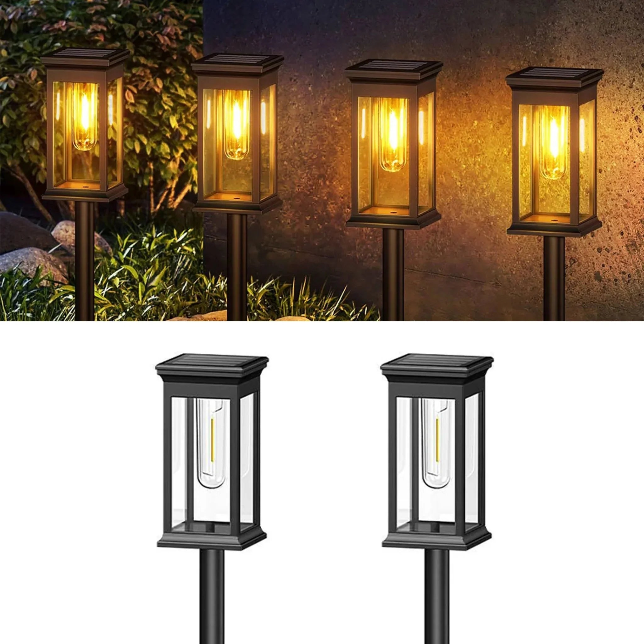 Solsti Solar Outdoor Path Lights 2700K Warm White, Landscape Pathway Lighting, Garden