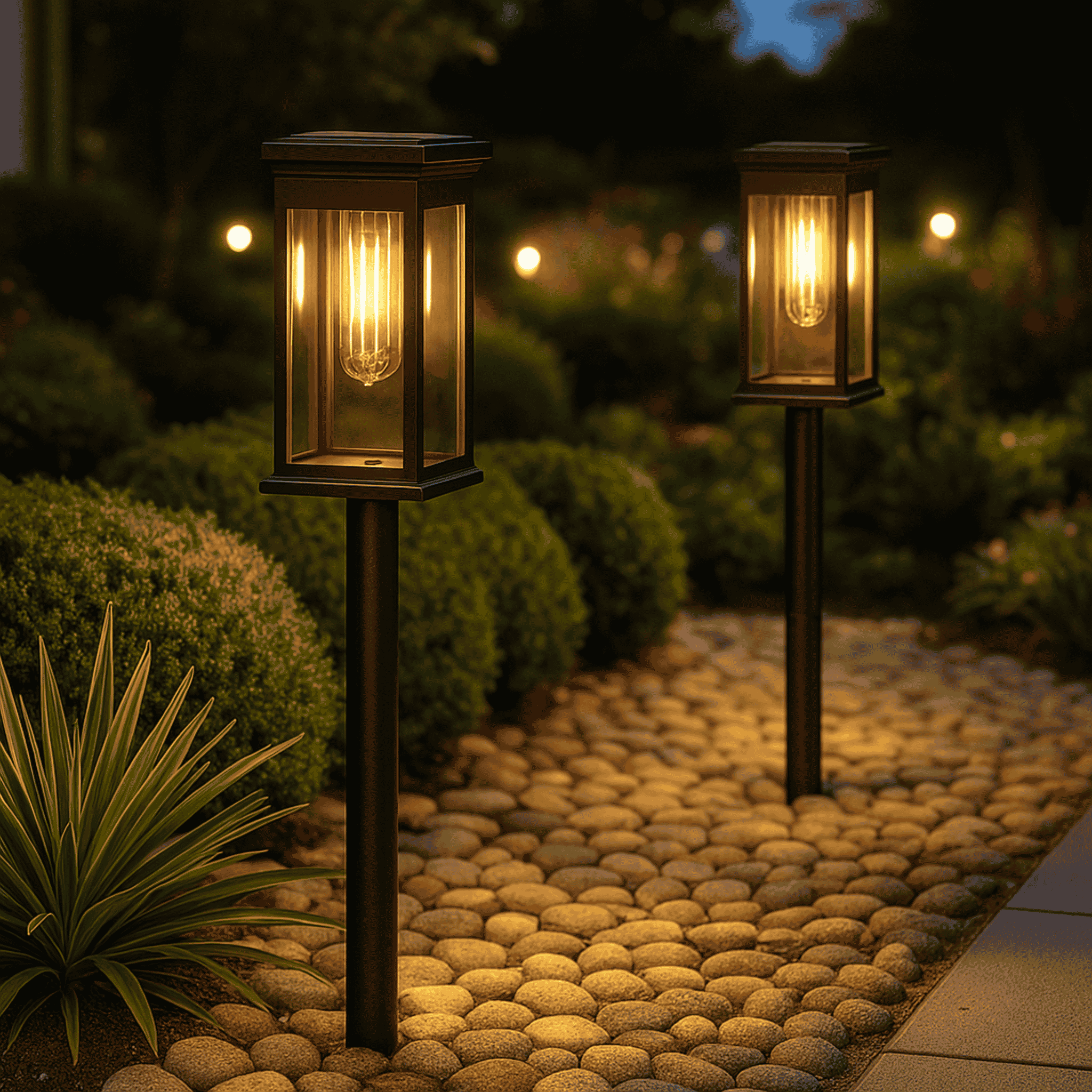 Solsti Solar Outdoor Path Lights 2700K Warm White, Landscape Pathway Lighting, Garden