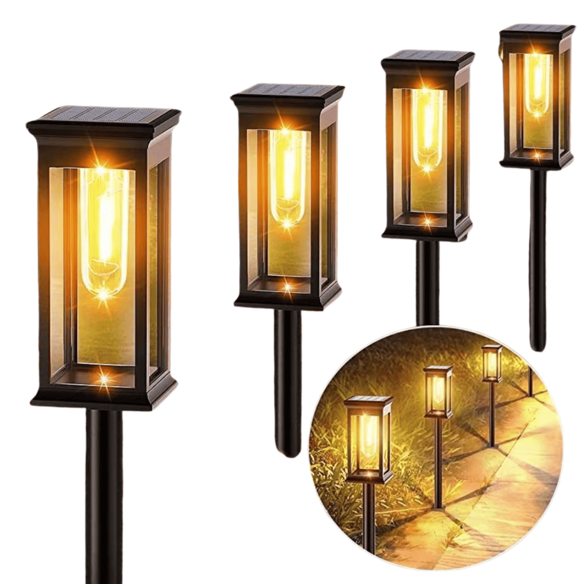 Solsti Solar Outdoor Path Lights 2700K Warm White, Landscape Pathway Lighting, Garden